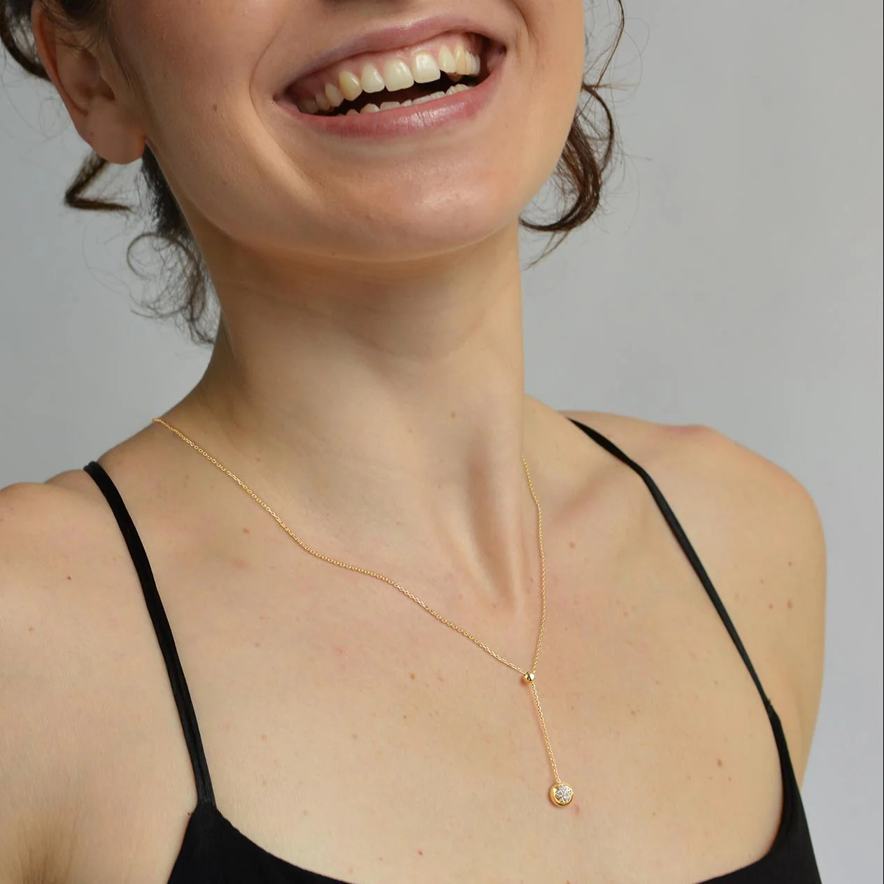 Lab Grown Diamond Blossom Drop Pendant - Image 5