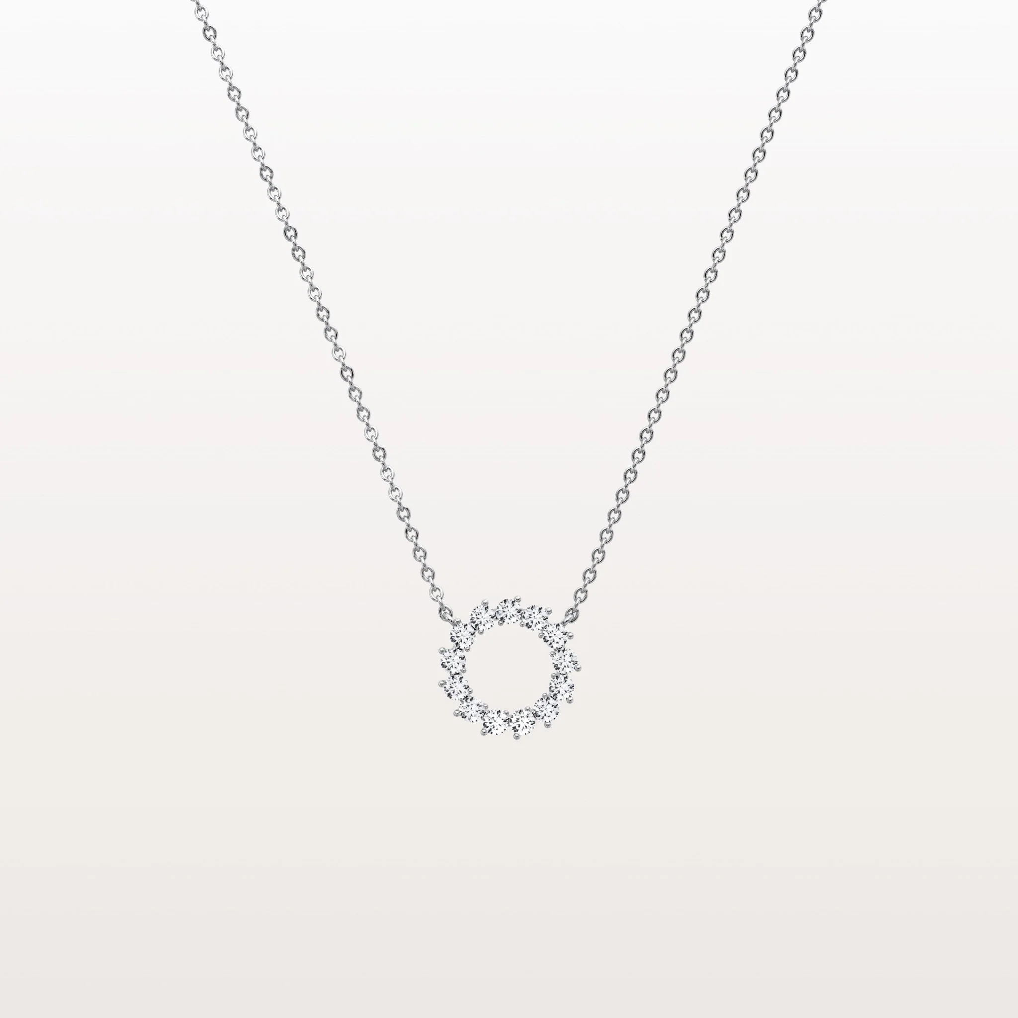 Lab Grown Diamond Circle Pendant Necklace - Image 20