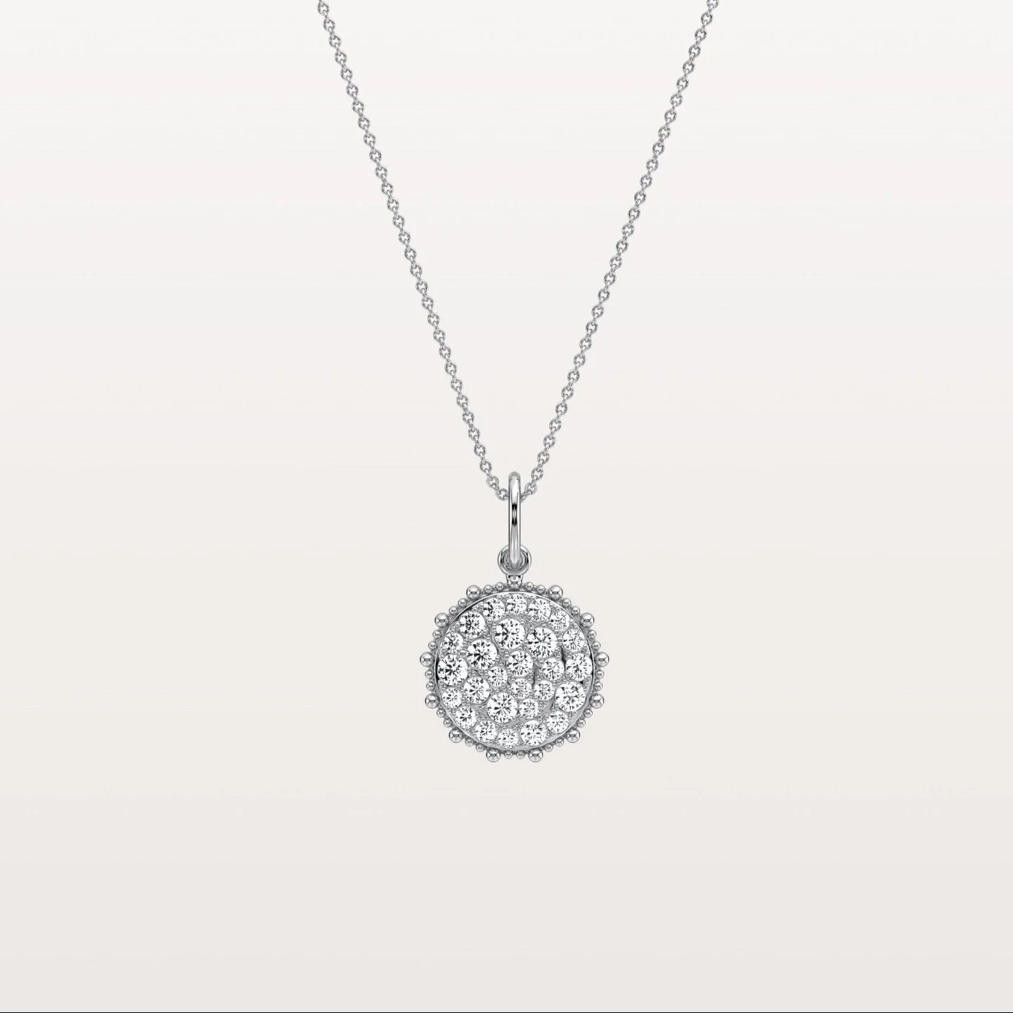 Lab Grown Diamond Circle Pendant Necklace in 14K Solid Gold/Platinum - Image 8
