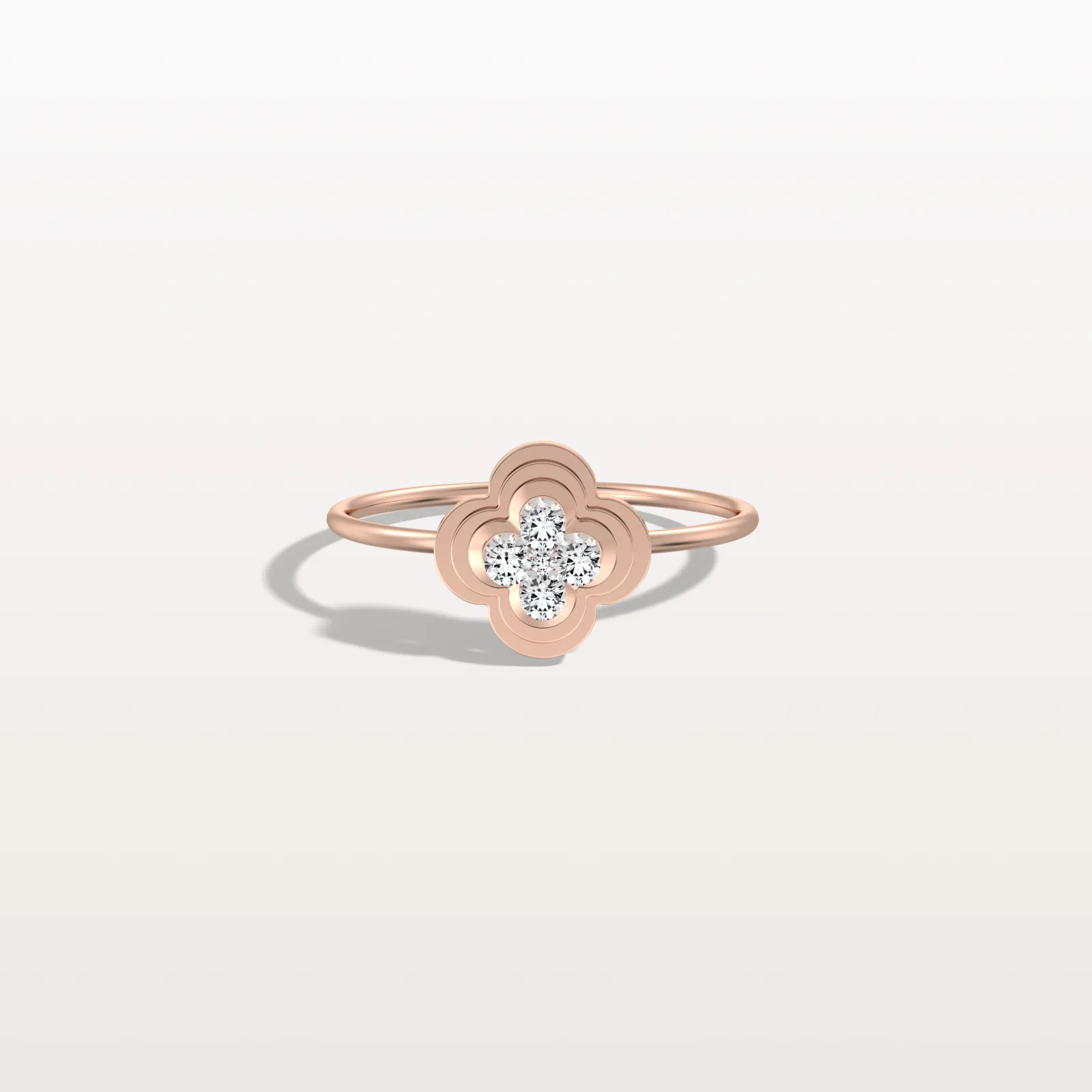Lab Grown Diamond Clover Ring in 14K Solid Gold/Platinum - Image 15