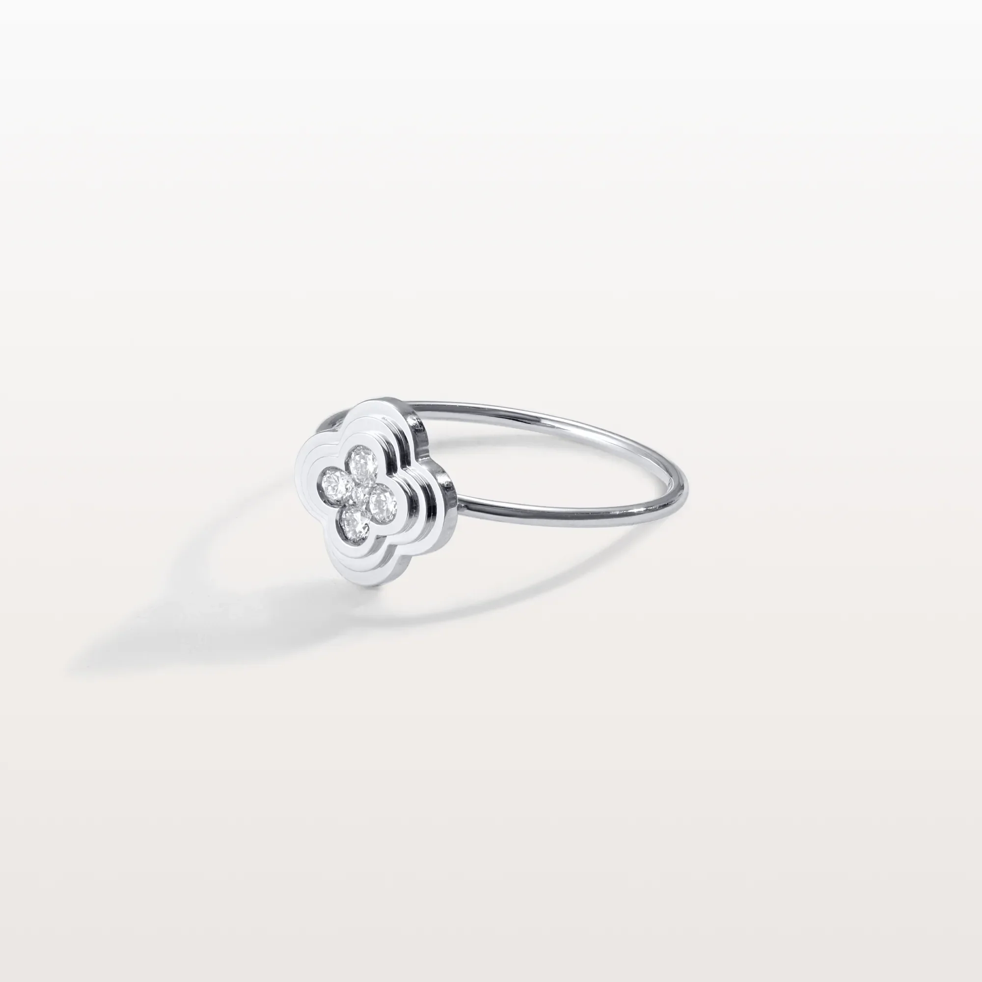 Lab Grown Diamond Clover Ring in 14K Solid Gold/Platinum - Image 26