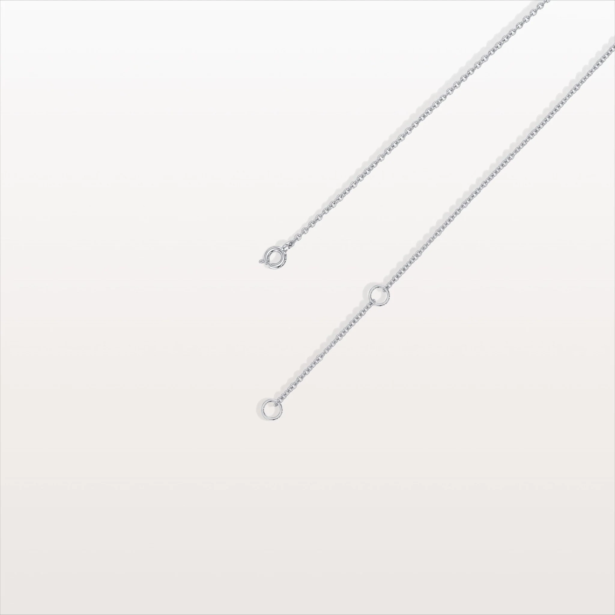 Lab Grown Diamond Clover Station Necklace In 14K Solid Gold/Platinum - Image 13