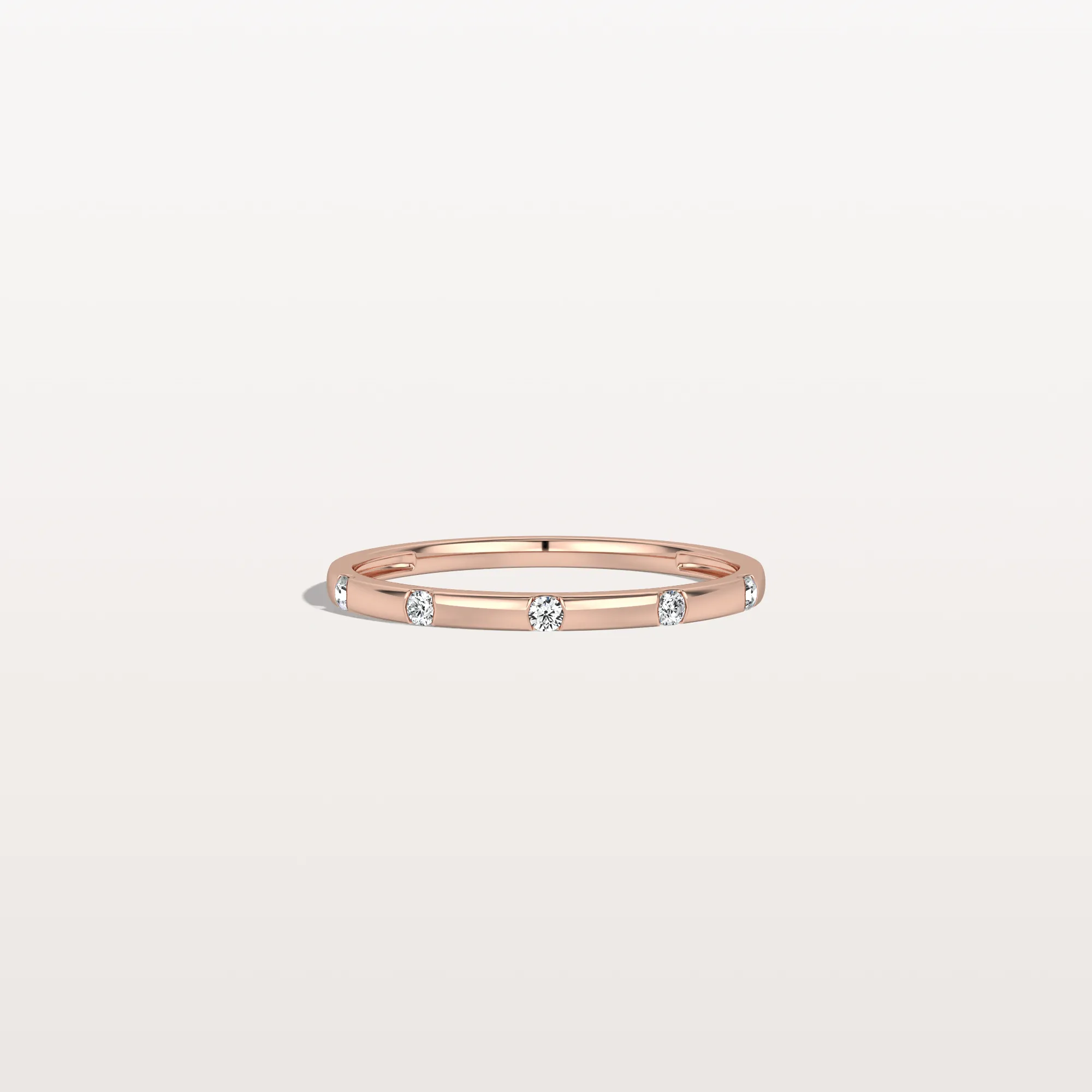 Lab Grown Diamond Dainty Stacking Ring with Lab Diamonds - Image 16