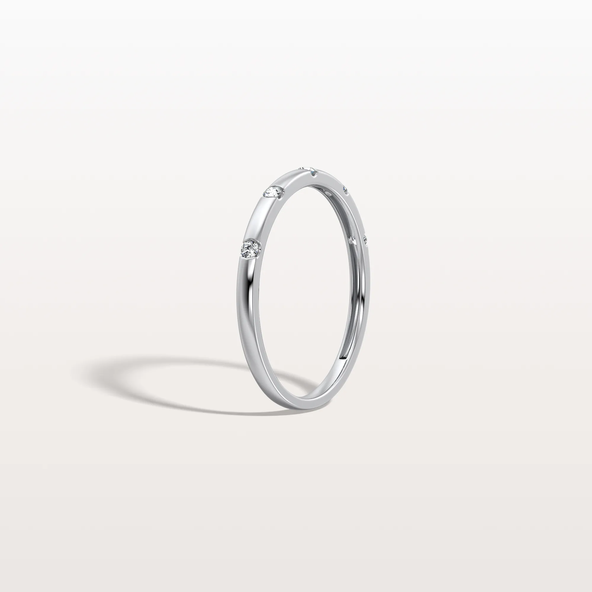 Lab Grown Diamond Dainty Stacking Ring with Lab Diamonds - Image 29