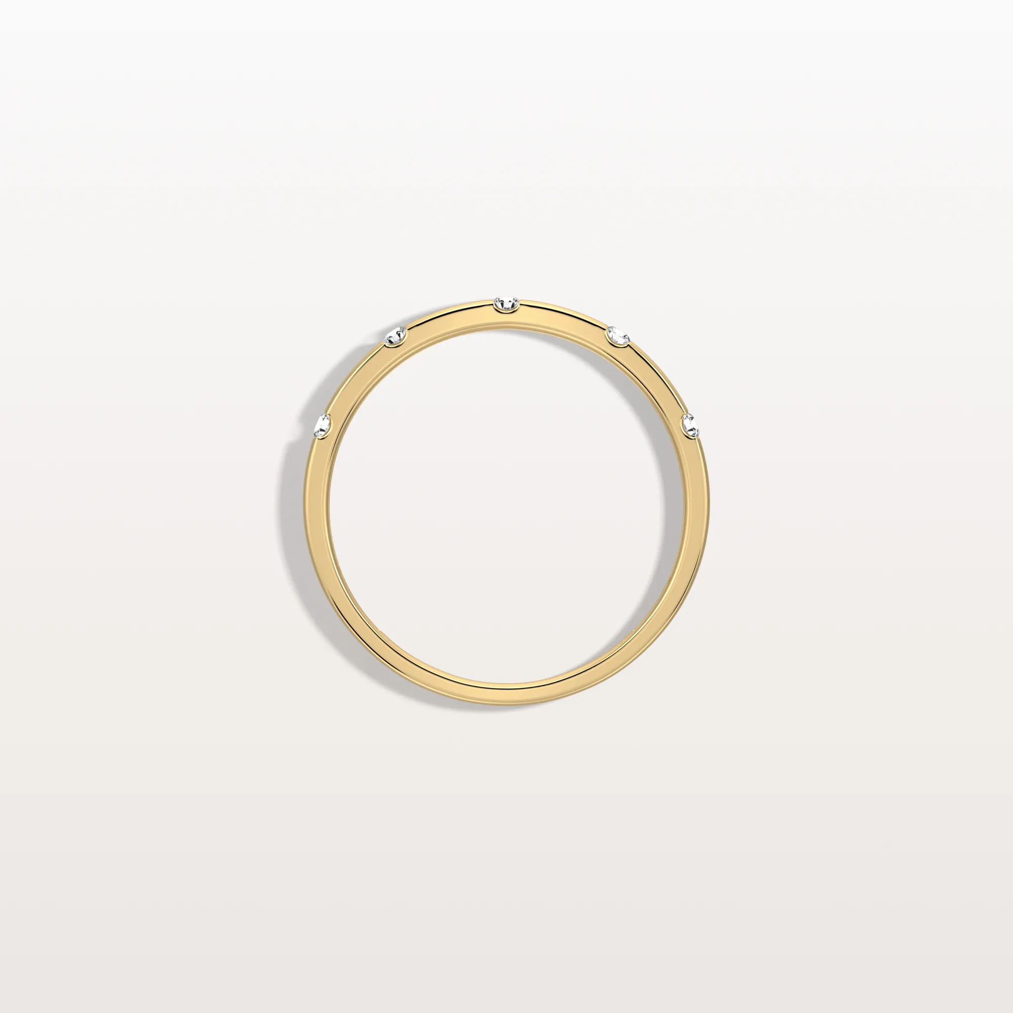 Lab Grown Diamond Dainty Stacking Ring with Lab Diamonds - Image 5