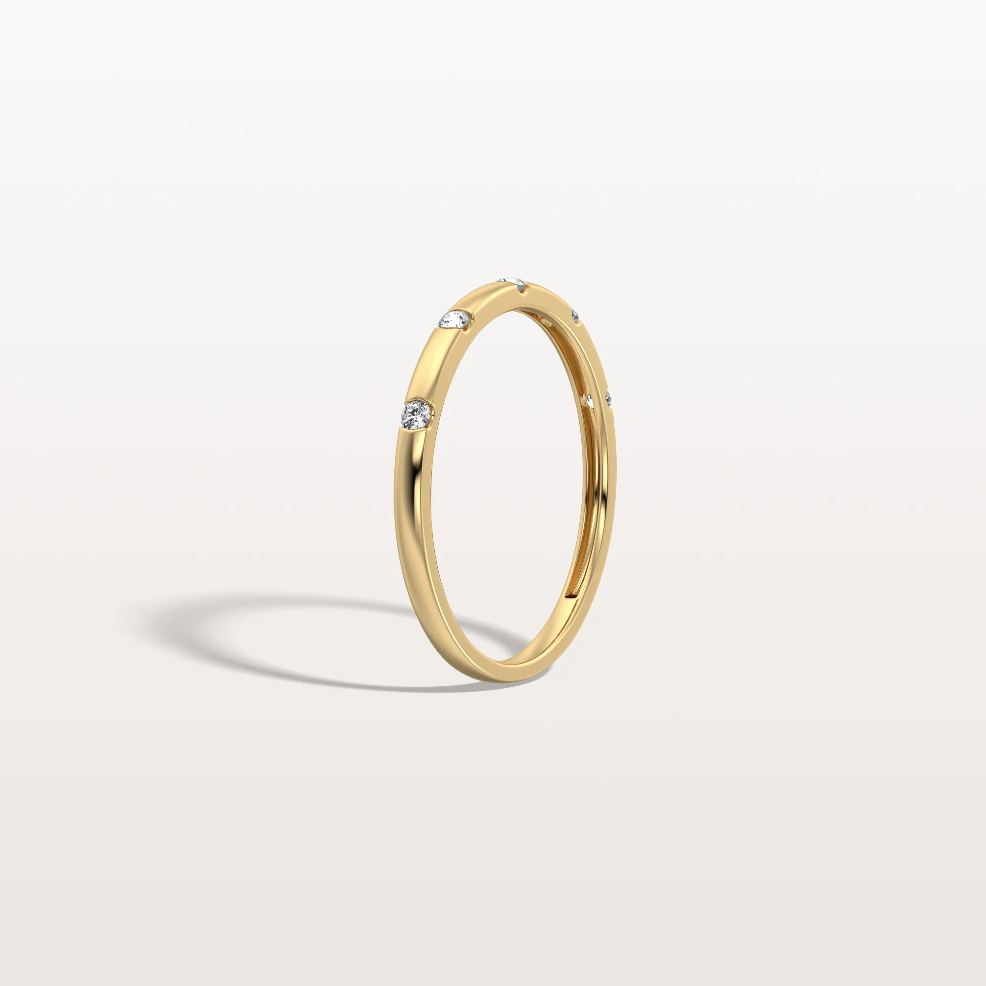 Lab Grown Diamond Dainty Stacking Ring with Lab Diamonds - Image 7