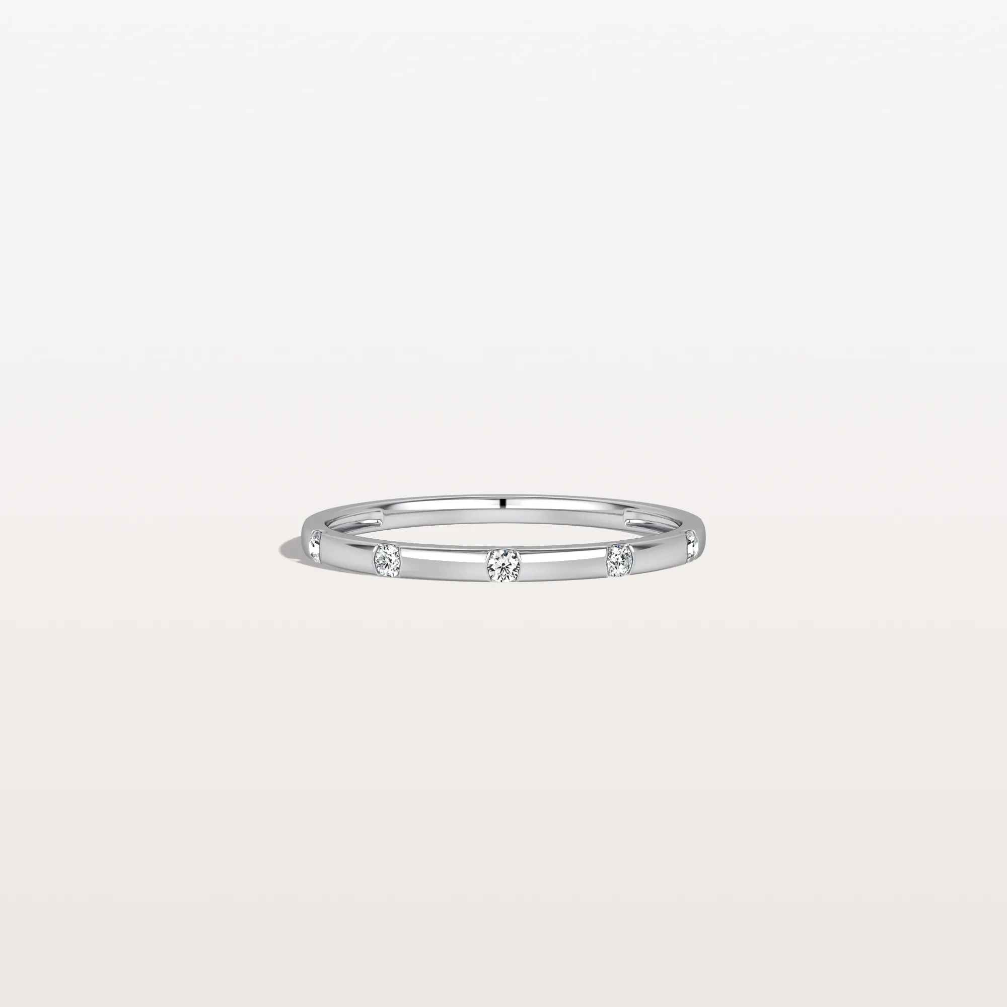 Lab Grown Diamond Dainty Stacking Ring with Lab Diamonds - Image 9