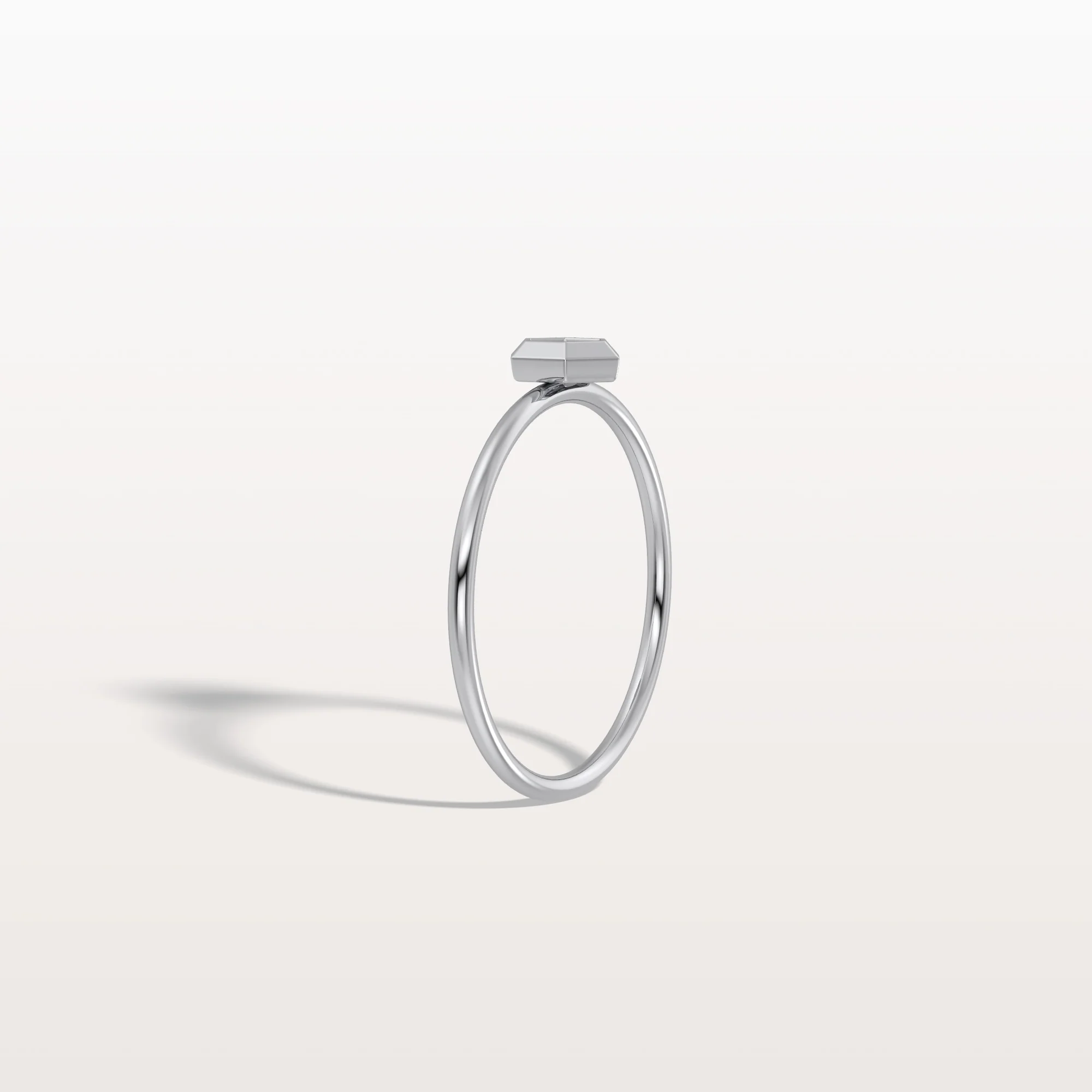 Lab Grown Diamond Hexagon Fashion Ring in 14K Solid Gold/Platinum - Image 14