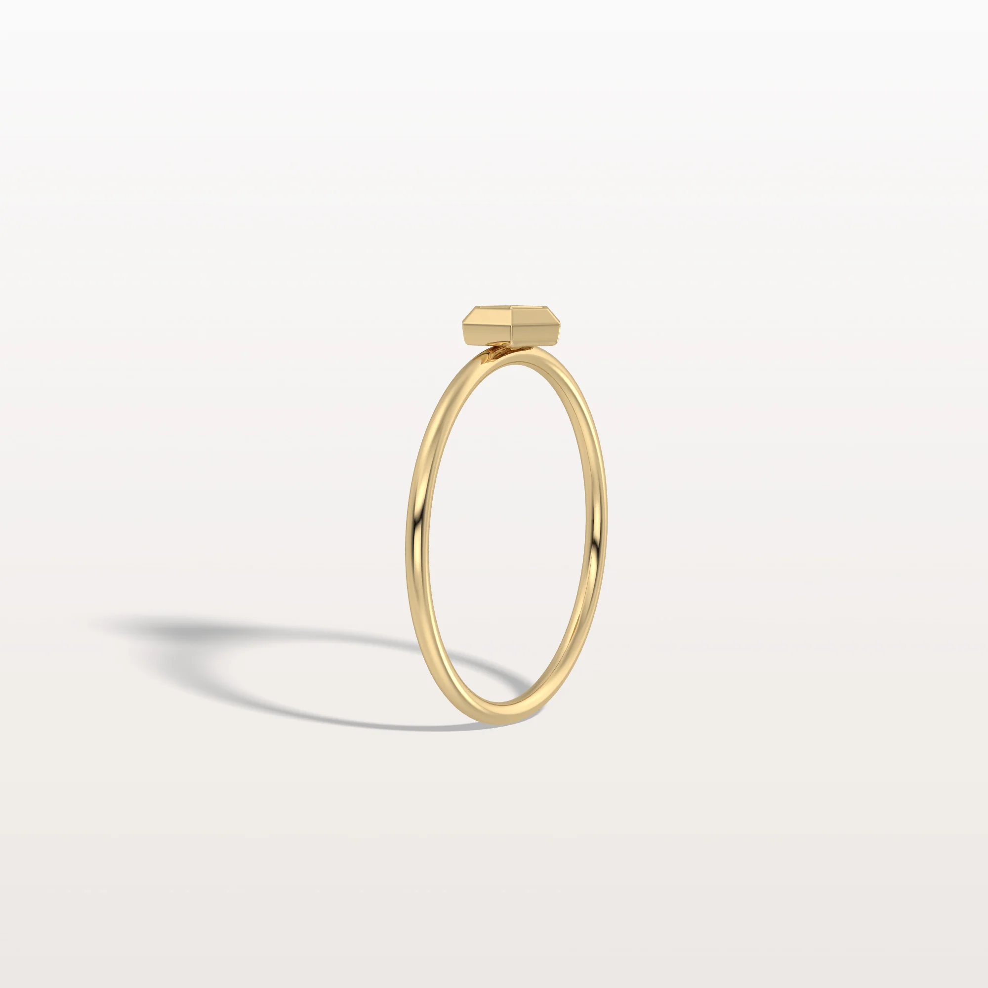 Lab Grown Diamond Hexagon Fashion Ring in 14K Solid Gold/Platinum - Image 7
