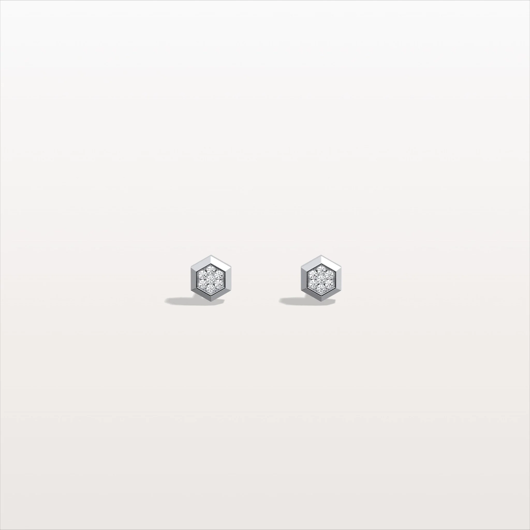 Lab Grown Diamond Hexagon Stud Earring in 14K Solid Gold/Platinum - Image 20