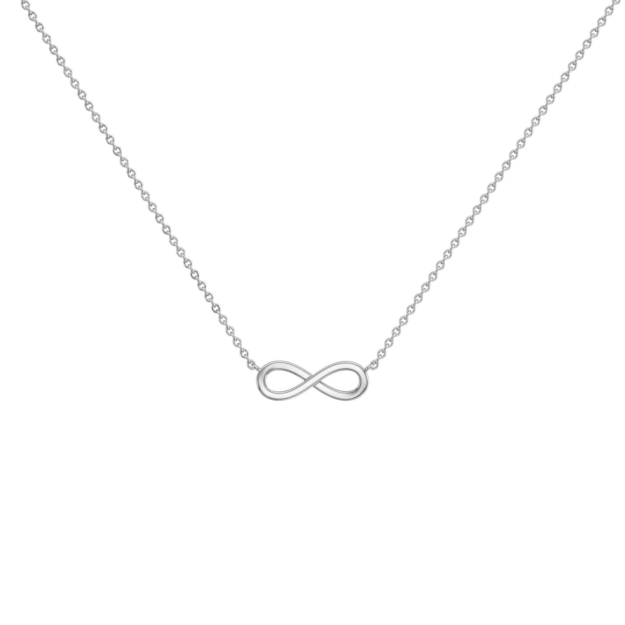 Lab Grown Diamond Infinity Necklace In 14K Solid Gold/Platinum - Image 27