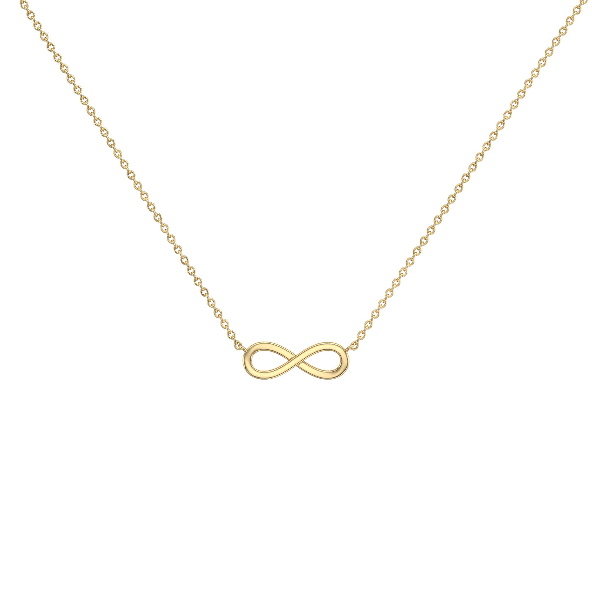 Lab Grown Diamond Infinity Necklace In 14K Solid Gold/Platinum - Image 5