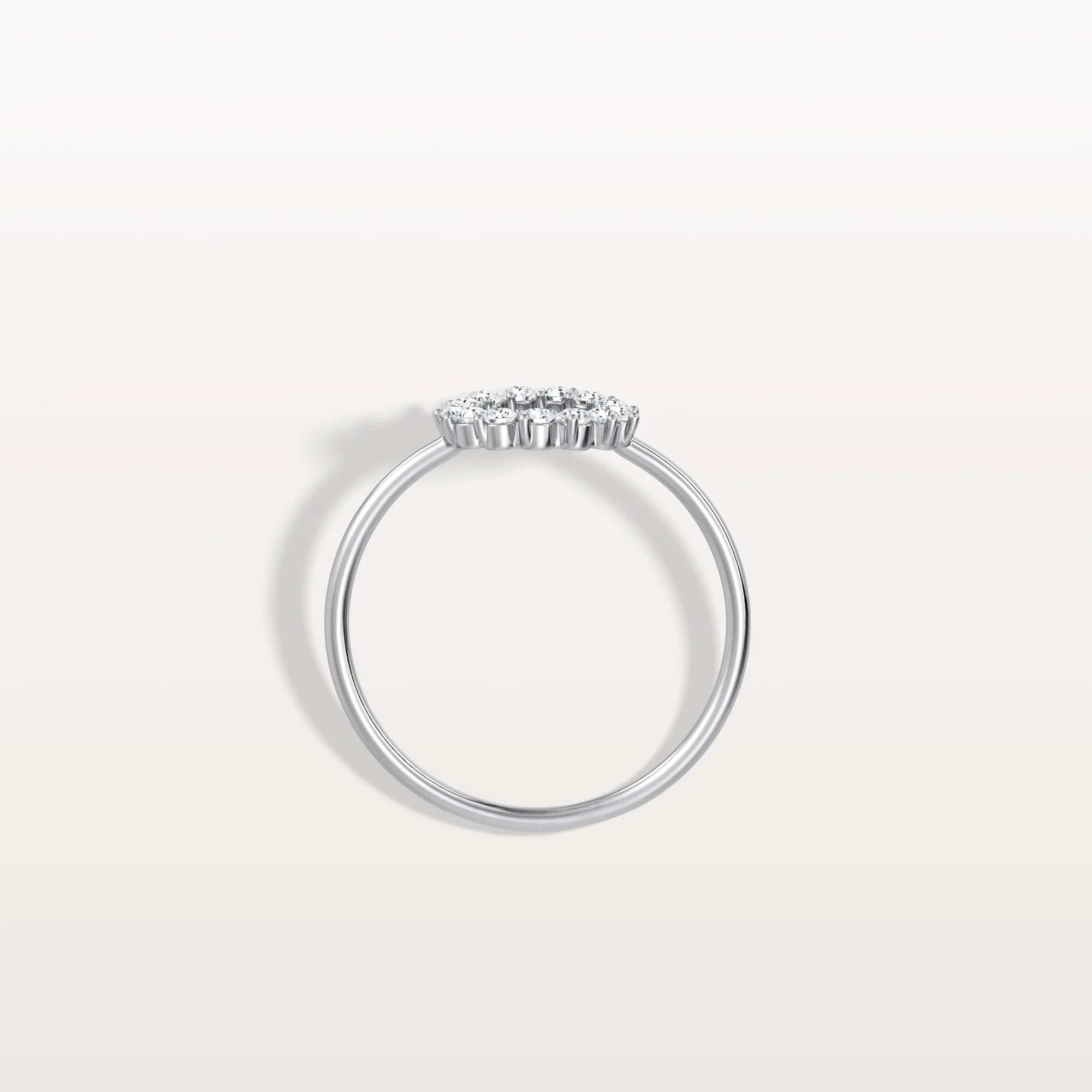 Lab Grown Diamond Open Circle Ring in 14K Solid Gold/Platinum - Image 16