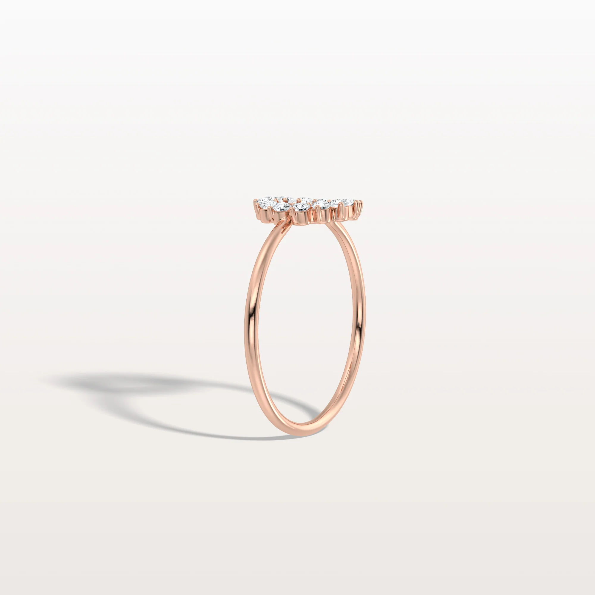 Lab Grown Diamond Open Circle Ring in 14K Solid Gold/Platinum - Image 22