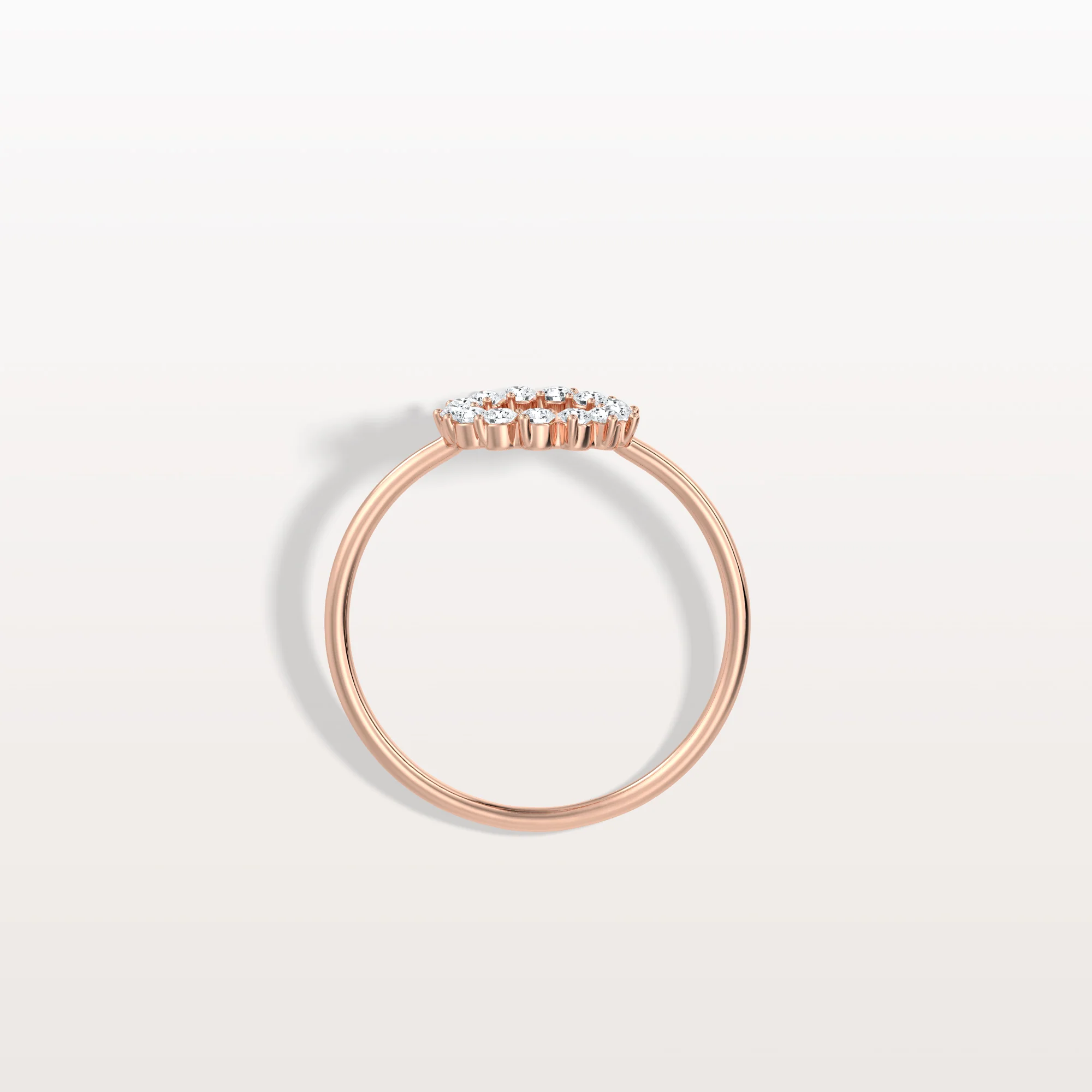 Lab Grown Diamond Open Circle Ring in 14K Solid Gold/Platinum - Image 24