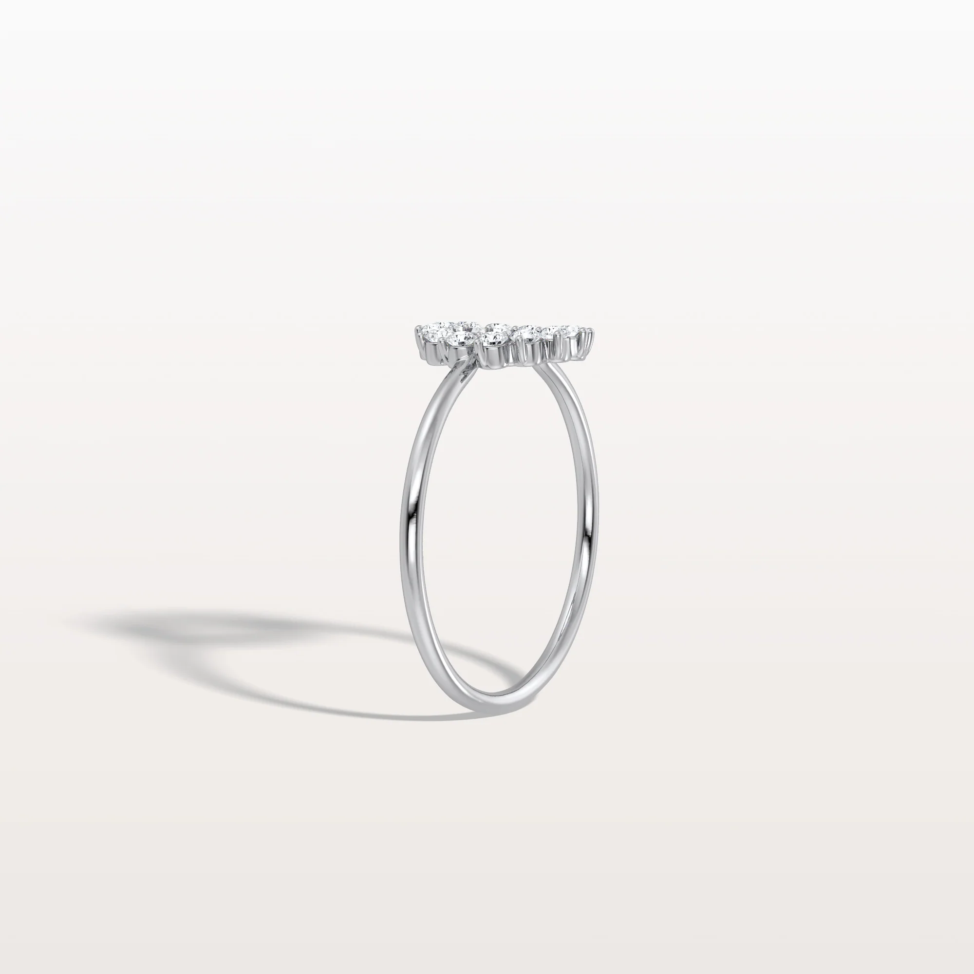 Lab Grown Diamond Open Circle Ring in 14K Solid Gold/Platinum - Image 30