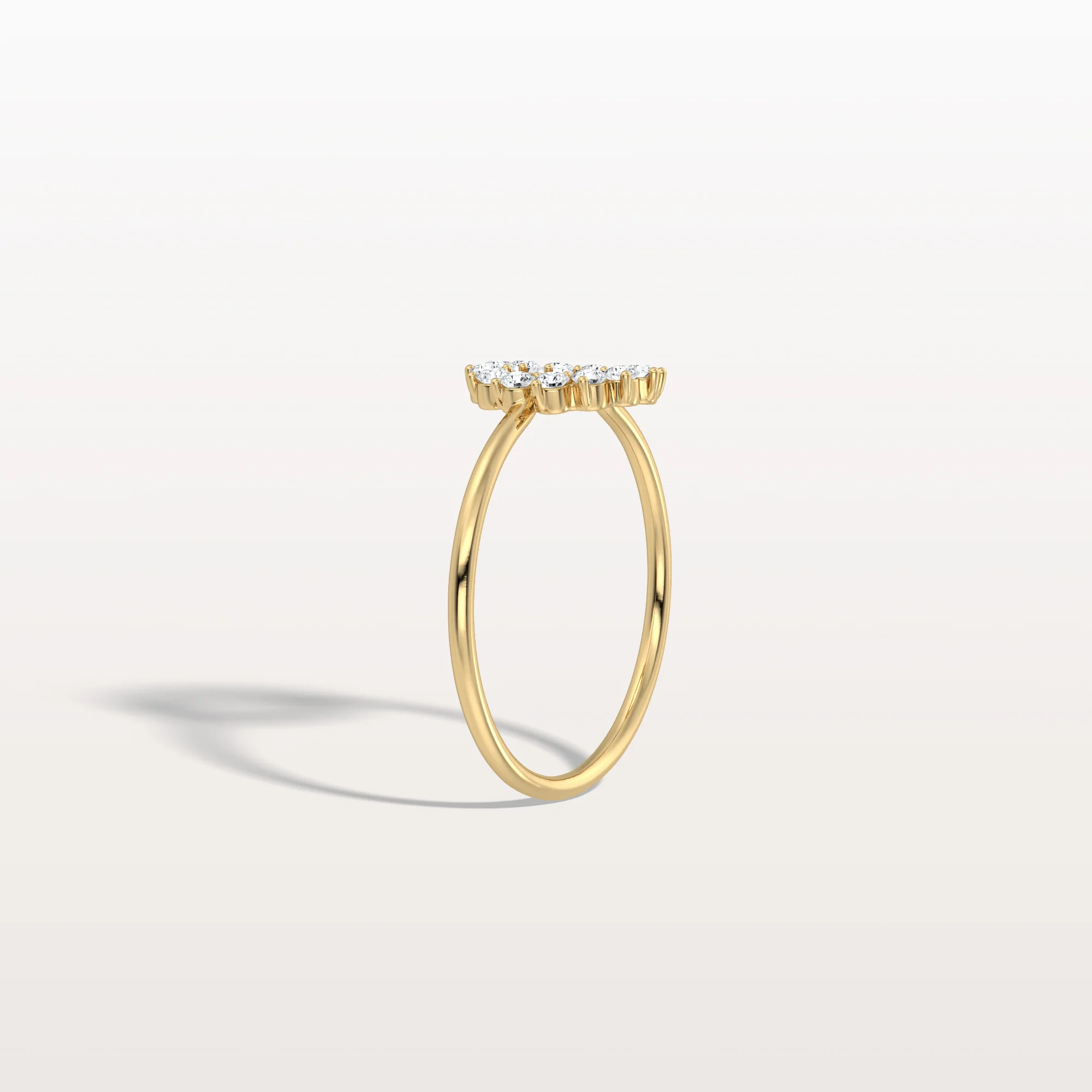 Lab Grown Diamond Open Circle Ring in 14K Solid Gold/Platinum - Image 5