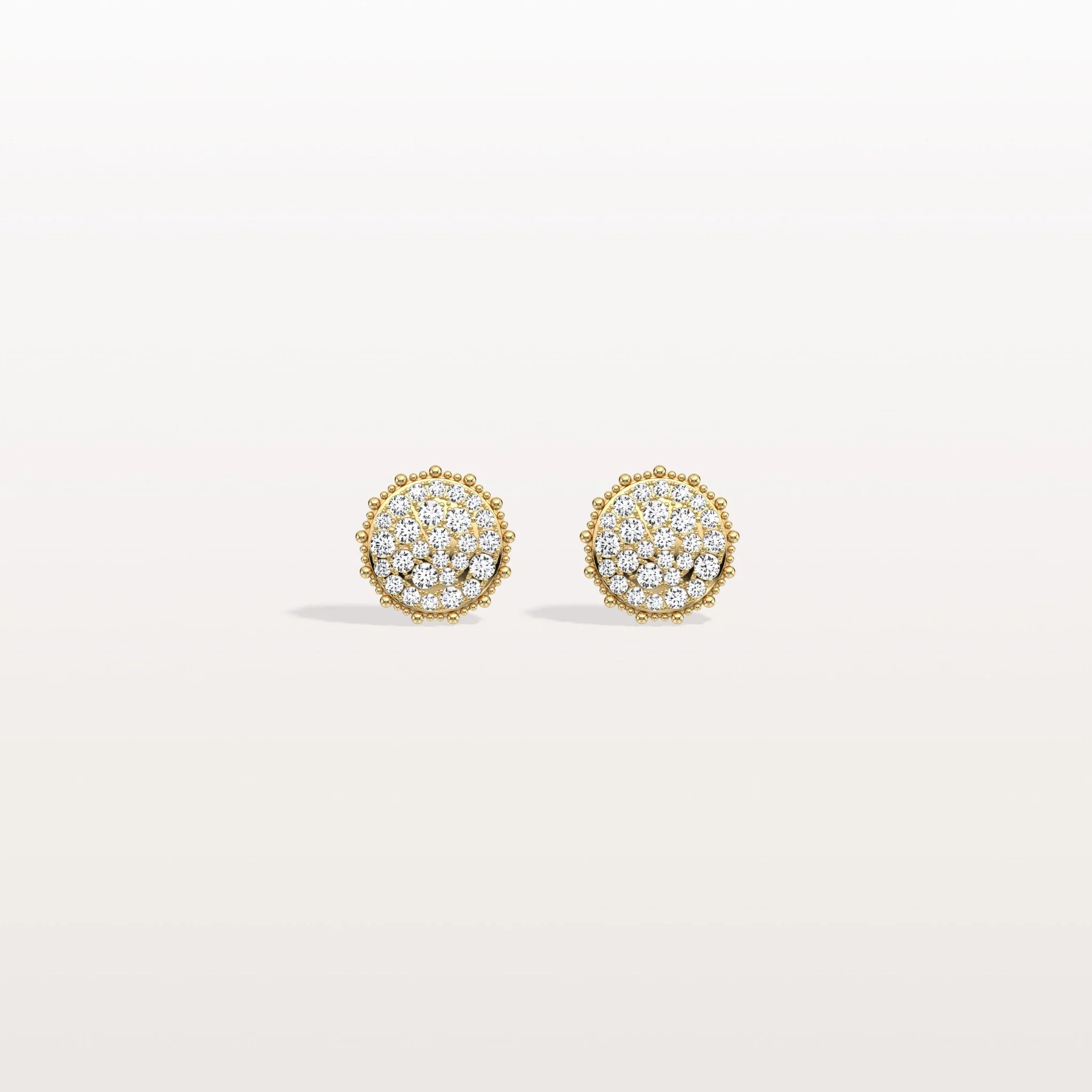 Lab Grown Diamond Push Back Milgrain Stud Earring