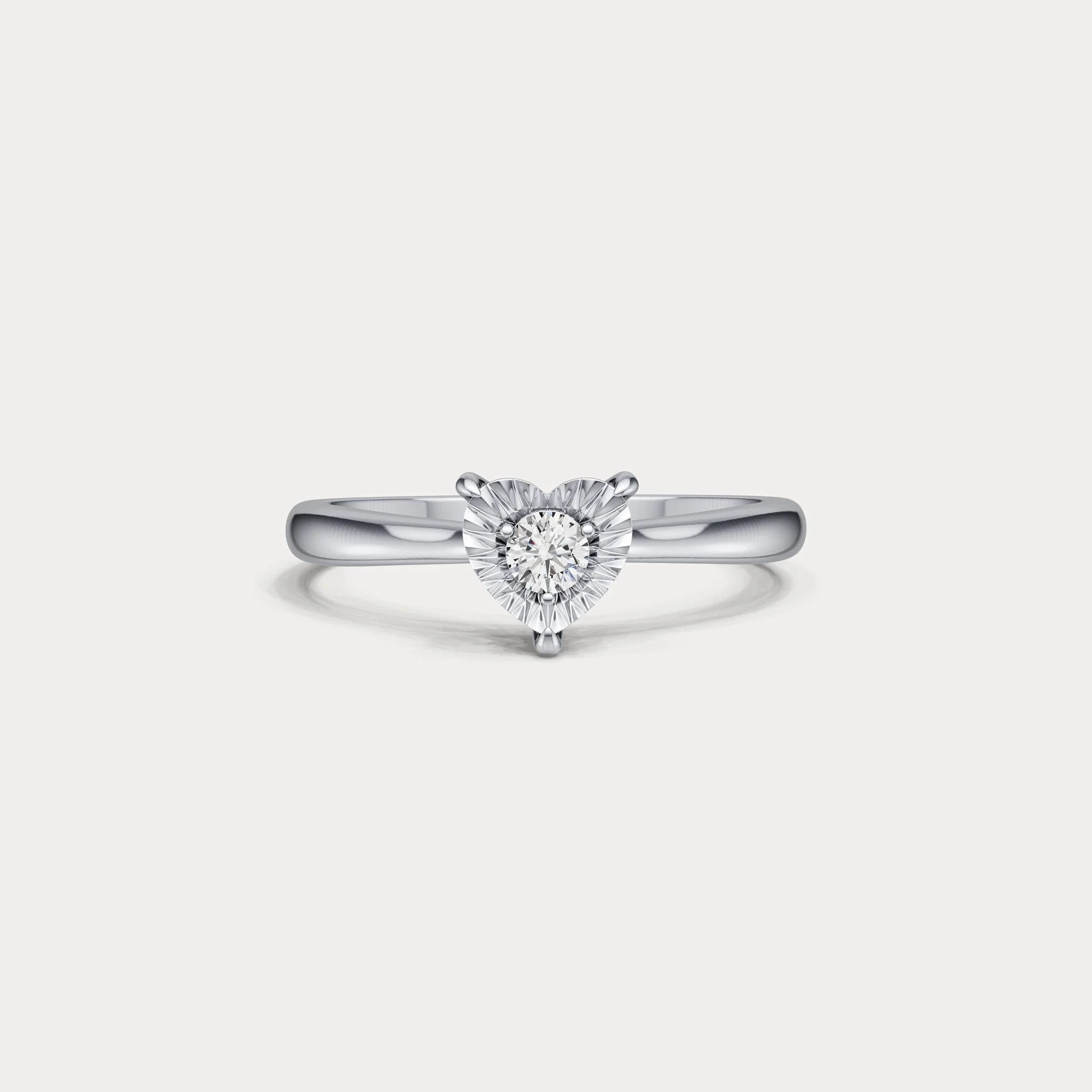 Lab-Grown Diamond Solitaire Ring in Sterling Silver - Image 9