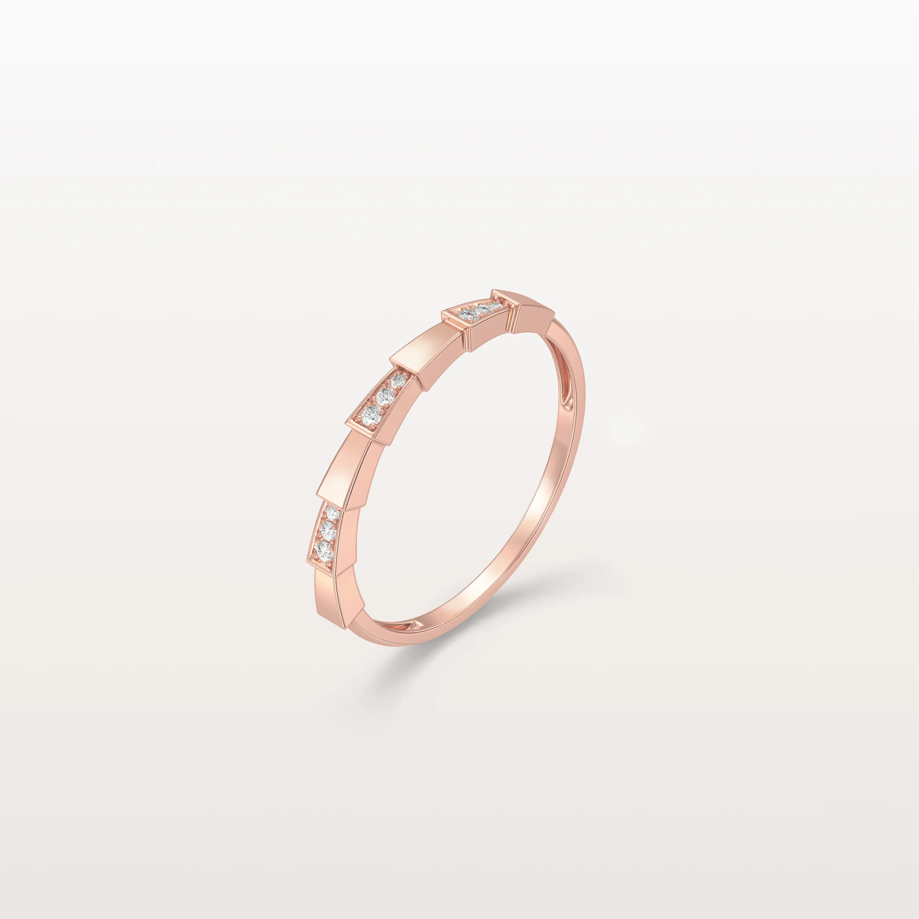 Lab Grown Diamond Stackable Ring in 14K Gold/Platinum-Viper Design - Image 22