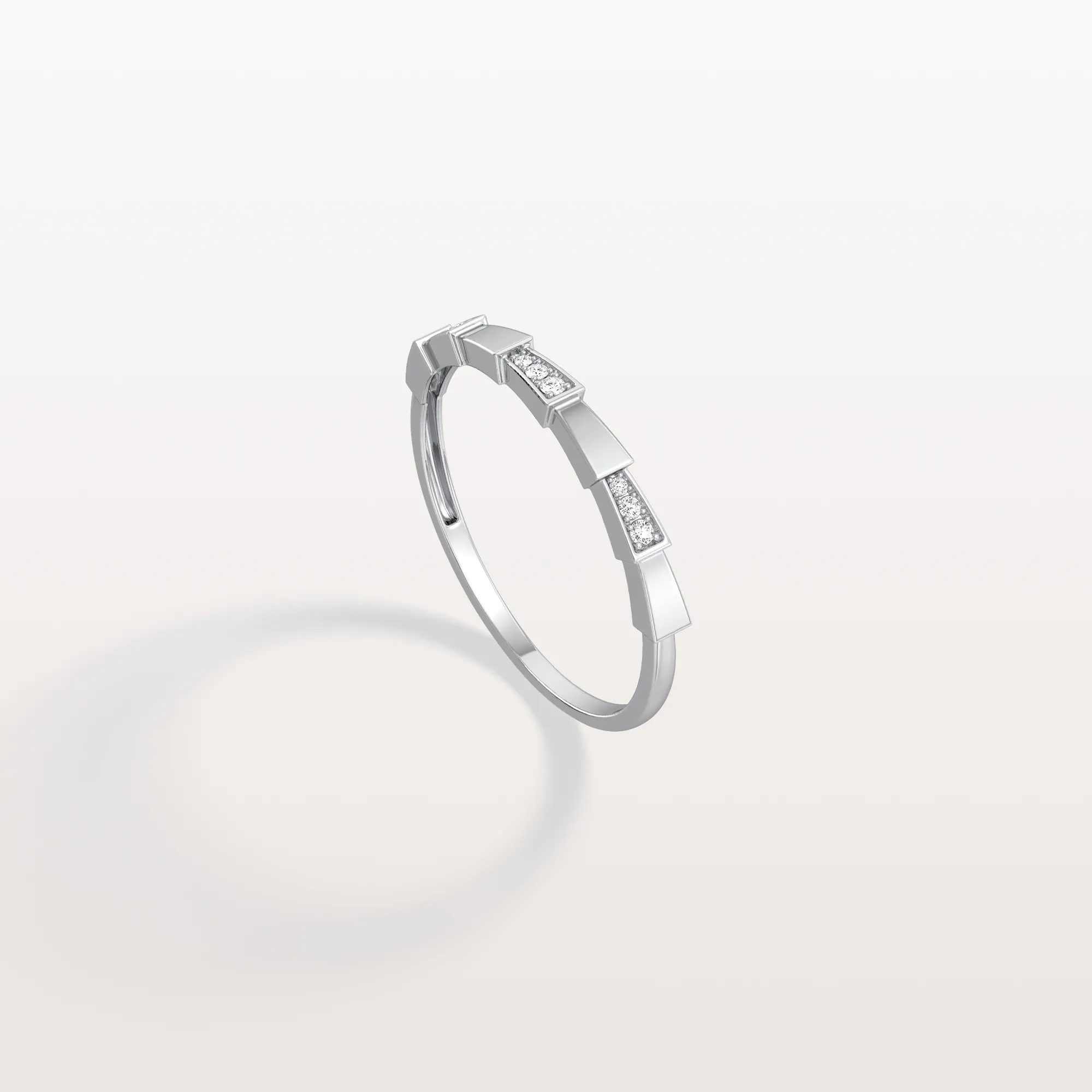 Lab Grown Diamond Stackable Ring in 14K Gold/Platinum-Viper Design - Image 26