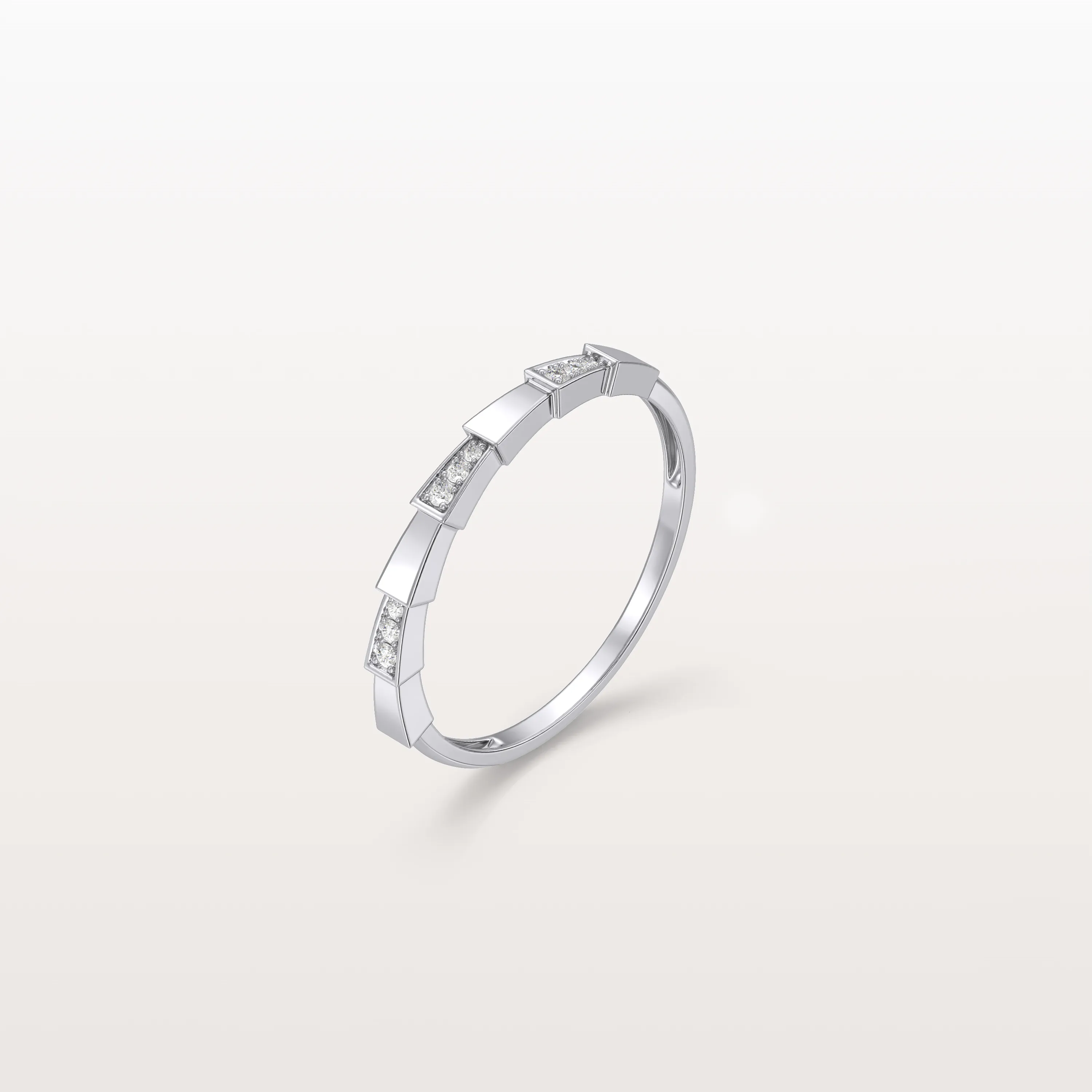 Lab Grown Diamond Stackable Ring in 14K Gold/Platinum-Viper Design - Image 27