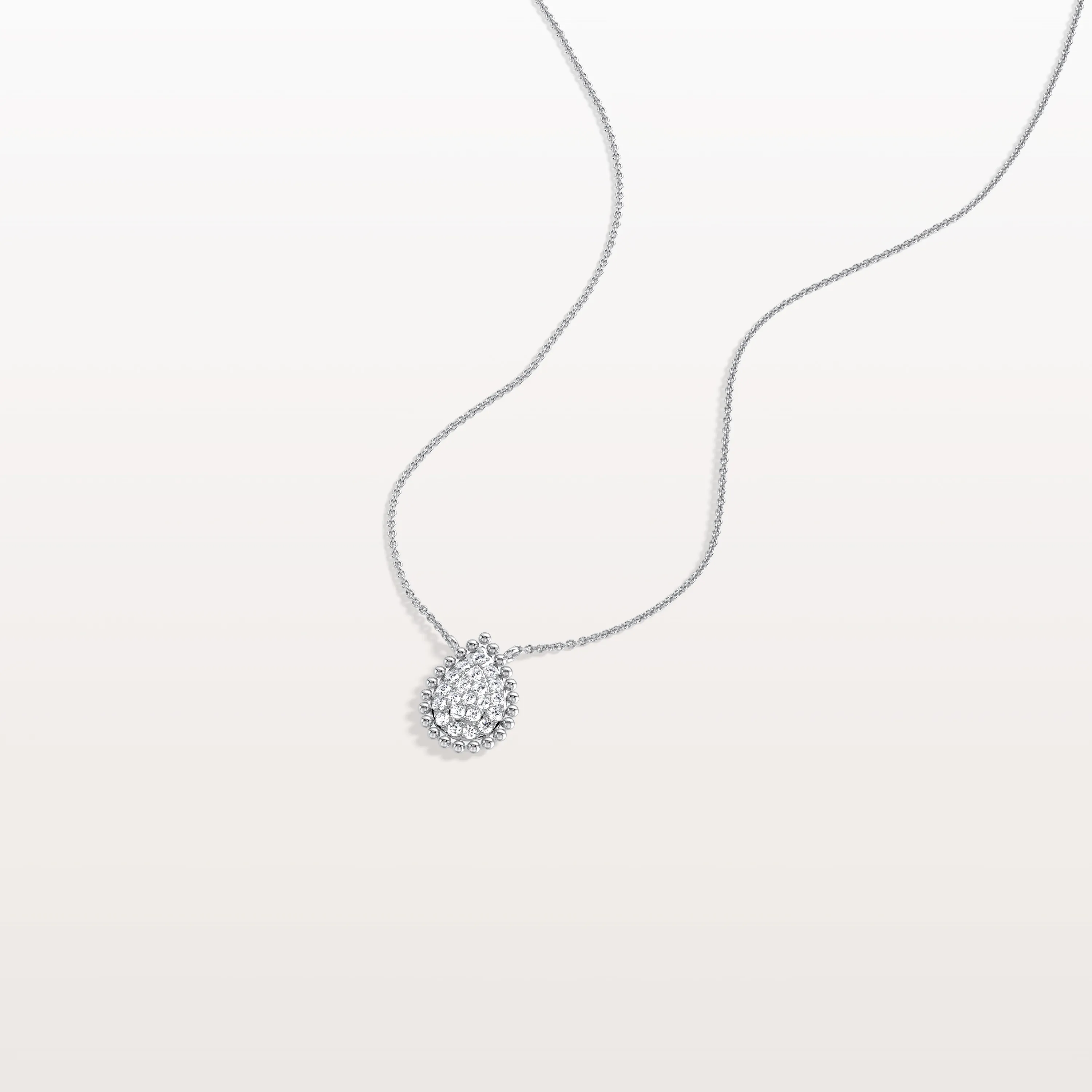 Lab Grown Diamond Teardrop Necklace in 14K Gold/Platinum - Image 10