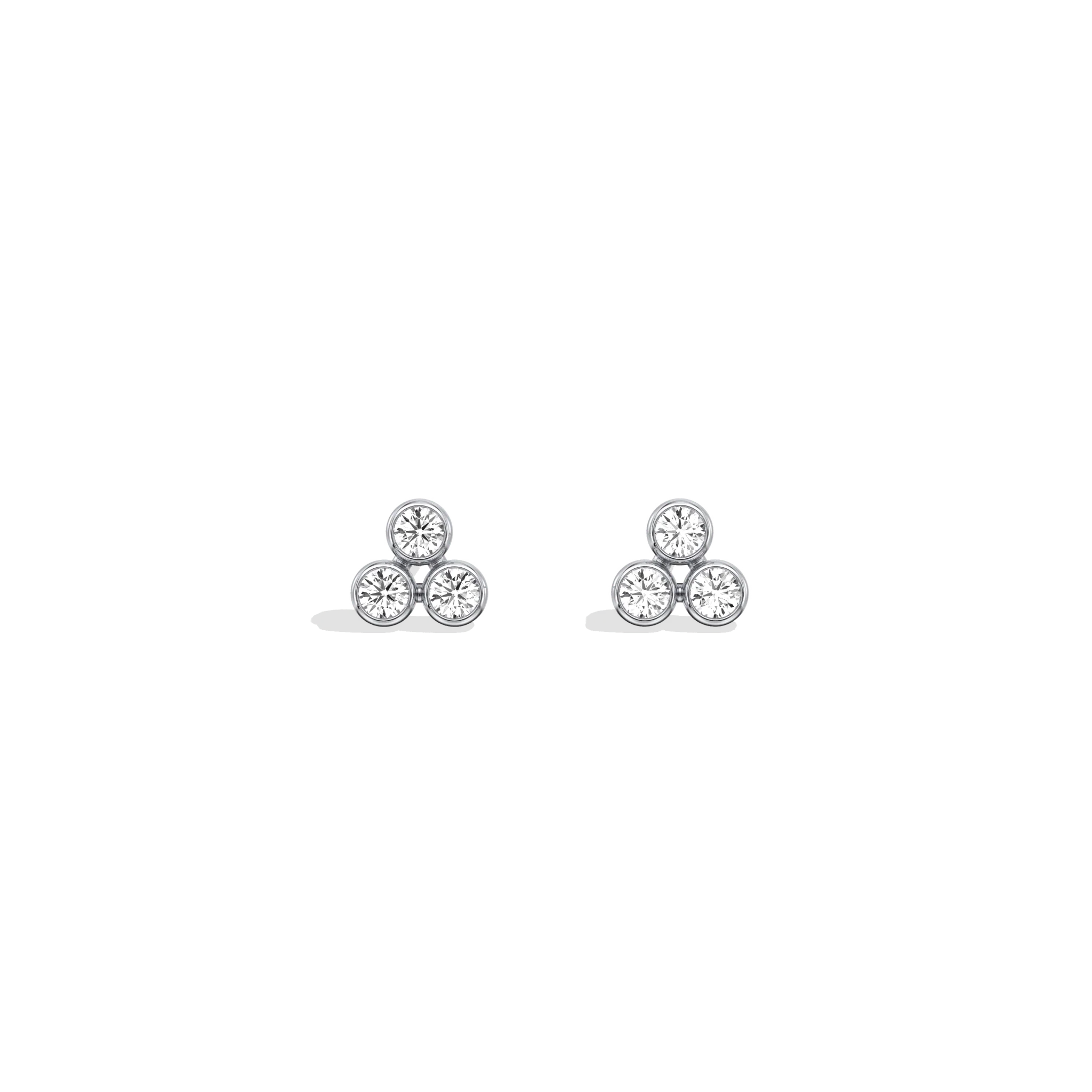 Lab-Grown Diamond Trio Stud Earrings in 14K Solid Gold - Image 7