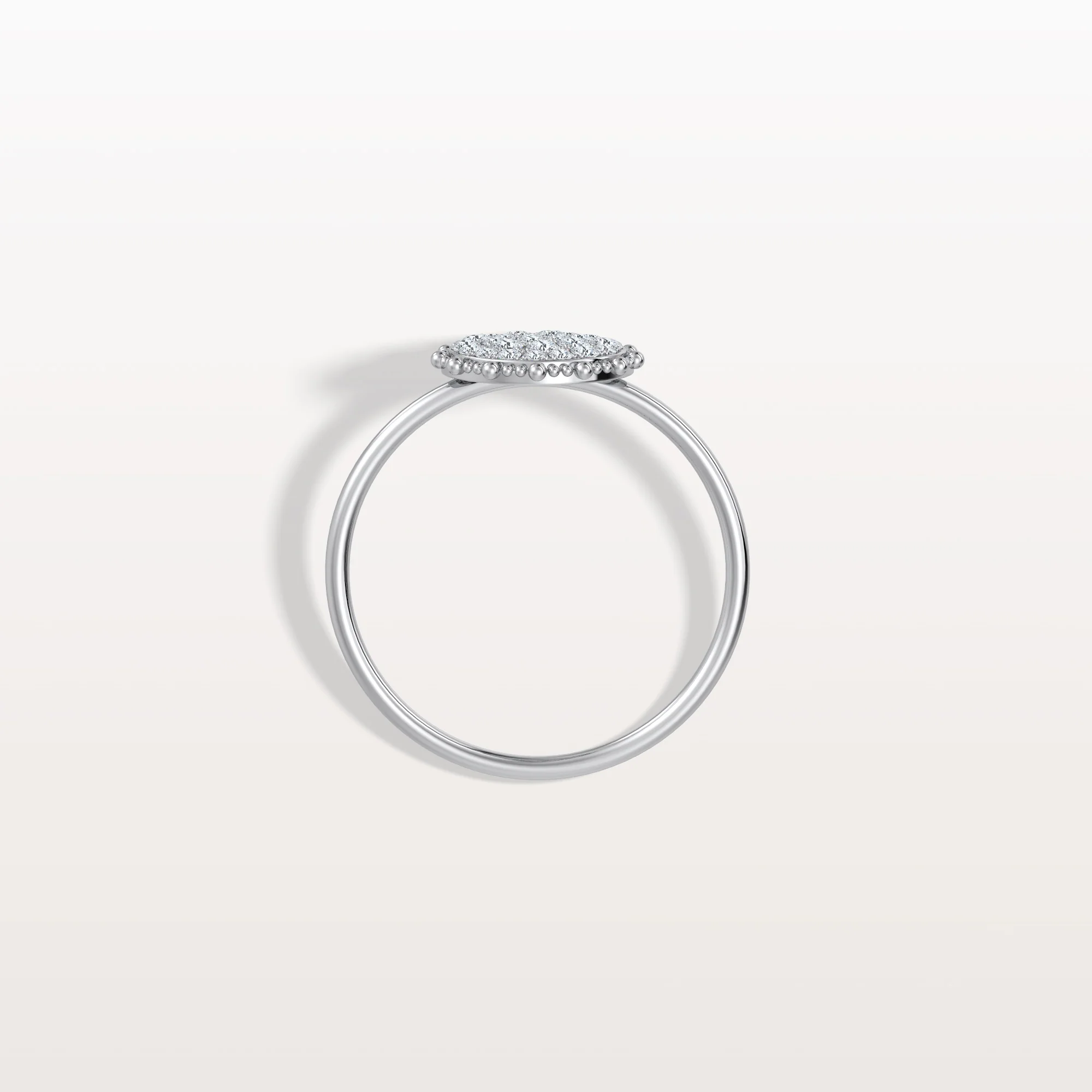 Lab Grown Milgrain Halo Cluster Ring in 14K Solid Gold/Platinum - Image 30
