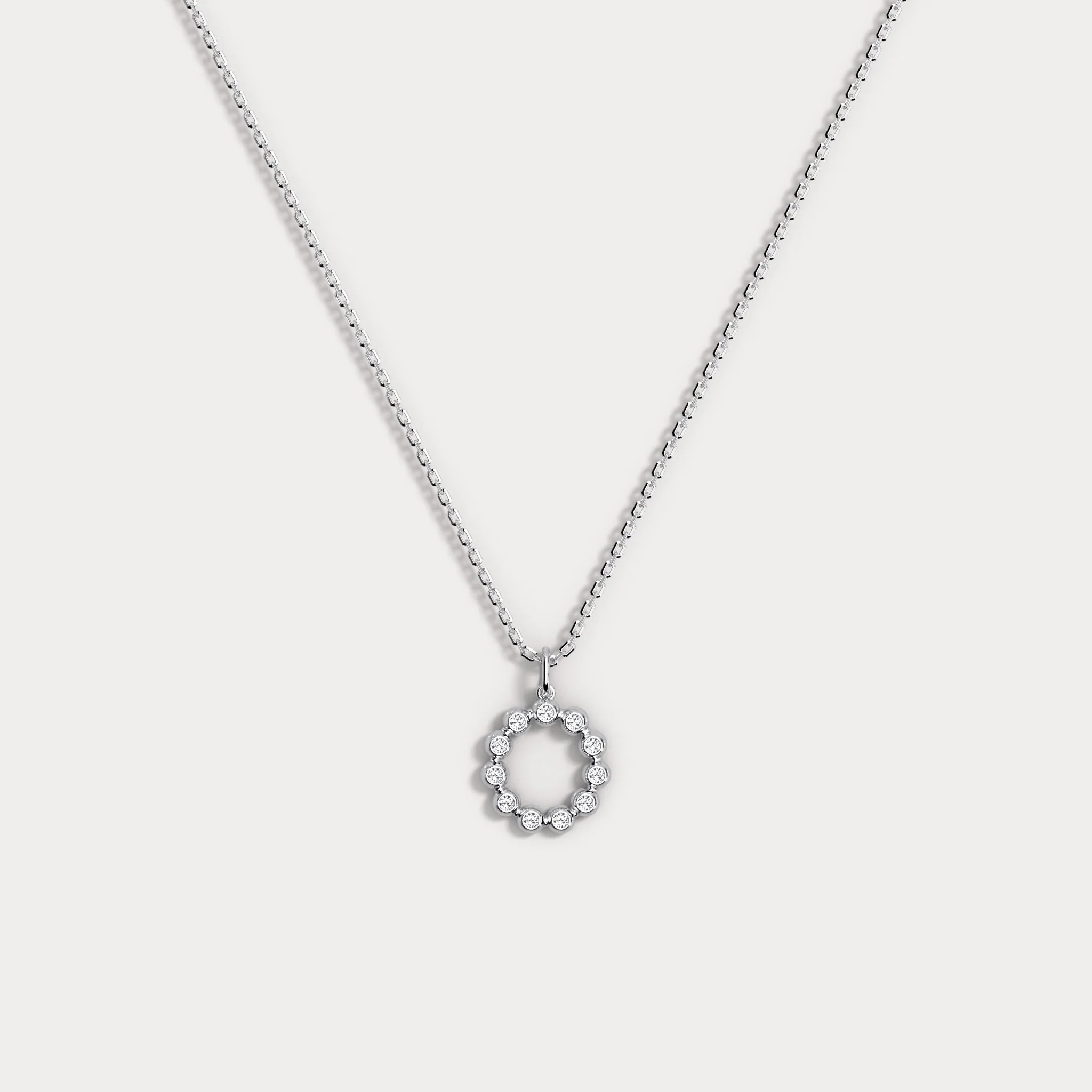 Letter O Initial Necklace Bubble Pendant - Image 6