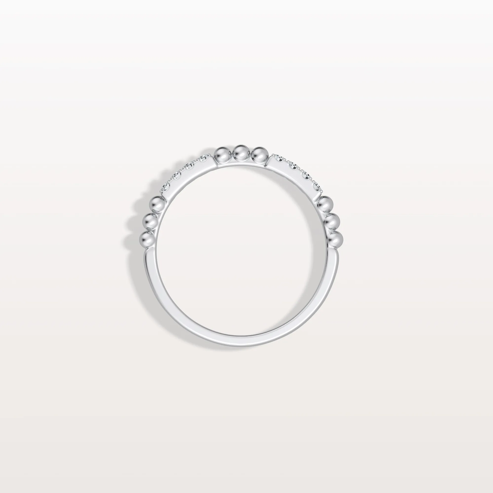 Milgrain Pave Lab Grown Diamond Stackable Ring - Image 24