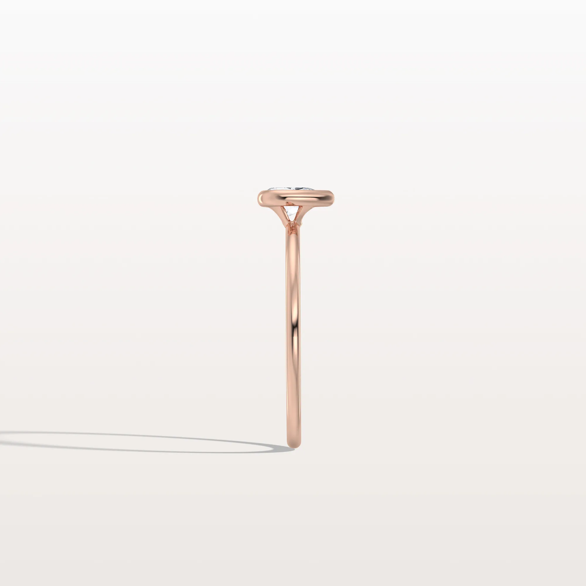 Minimalist Bezel Set Pear Lab Grown Diamond Ring - Image 22