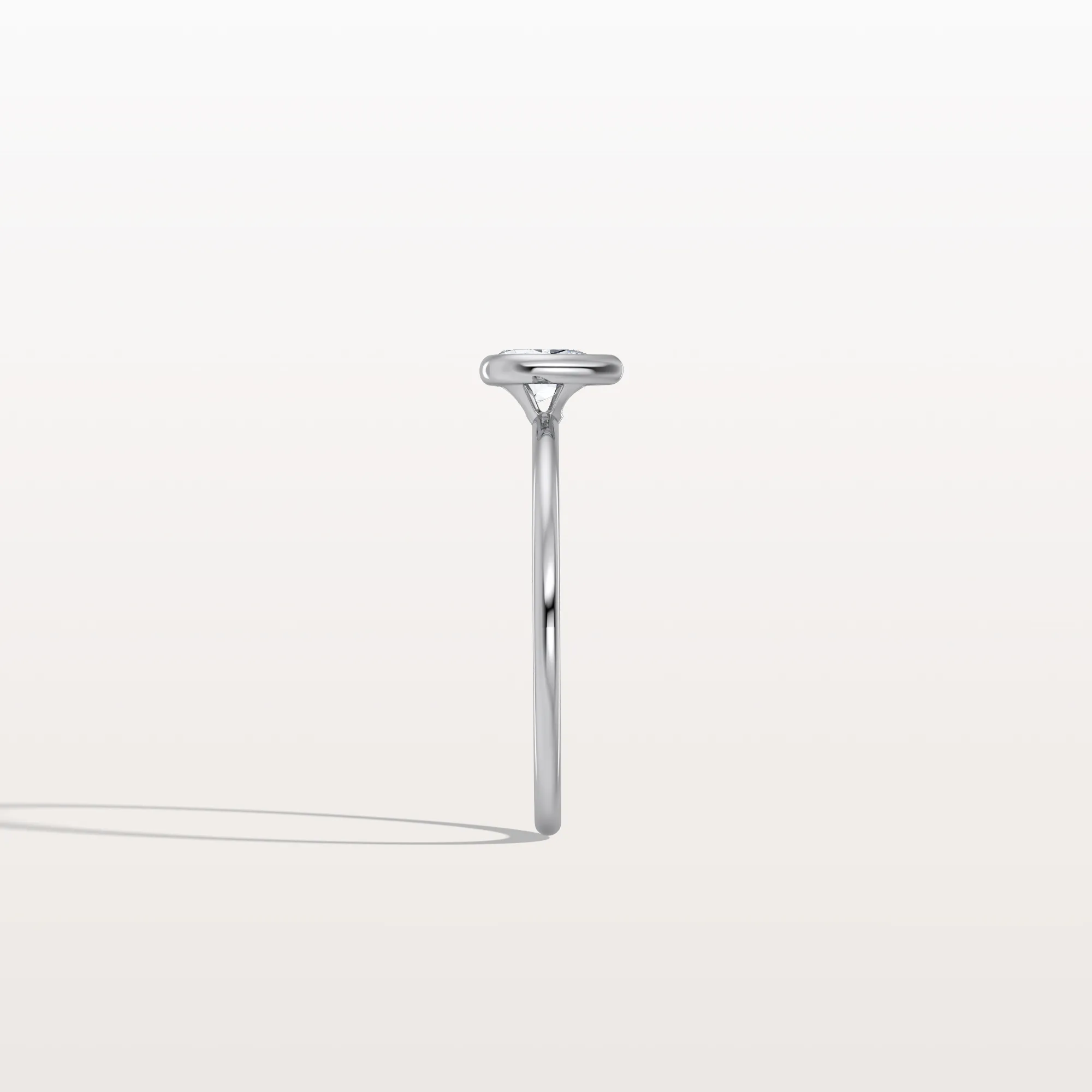 Minimalist Bezel Set Pear Lab Grown Diamond Ring - Image 29
