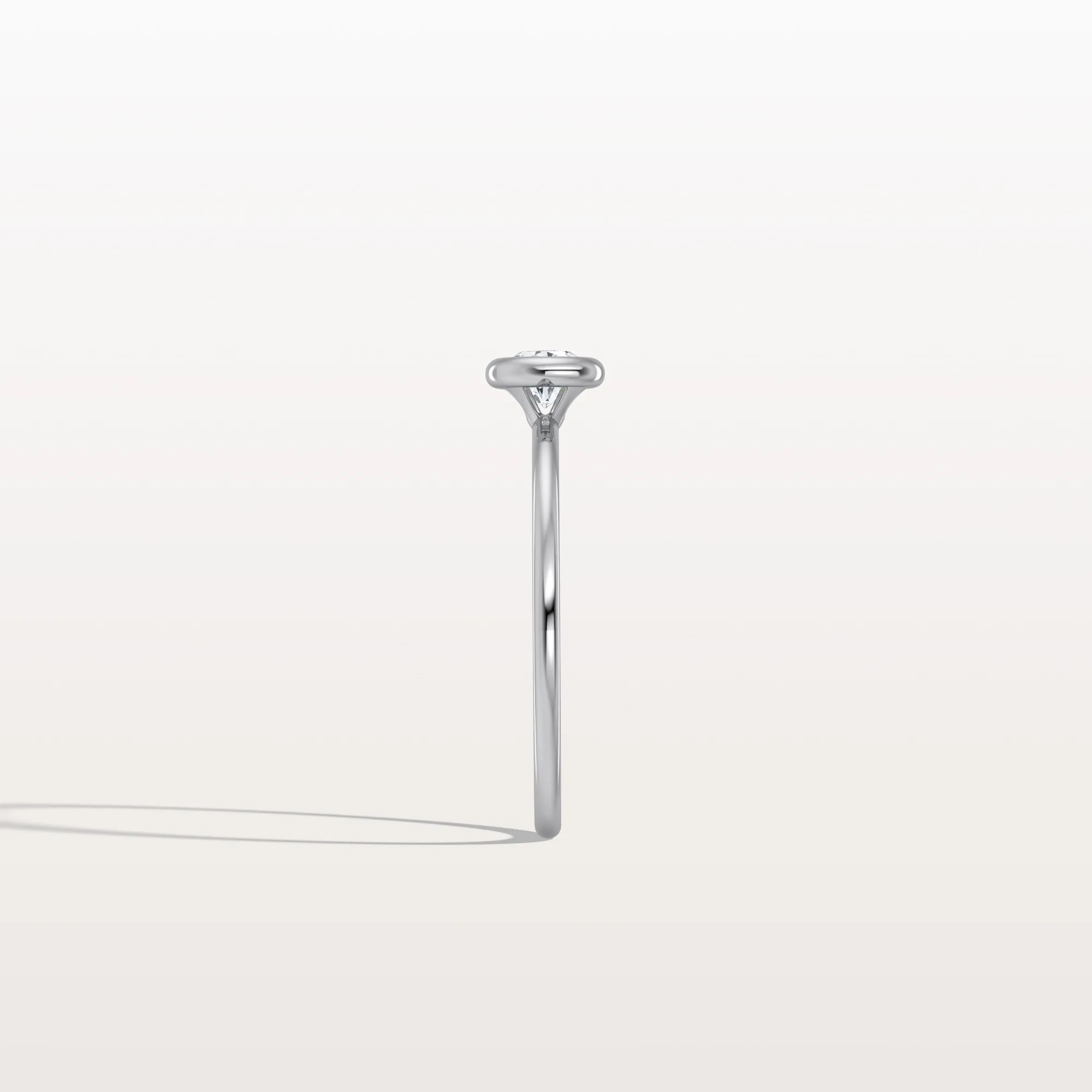 Minimalist Solitaire Bezel Set Round Lab Grown Diamond Ring - Image 15