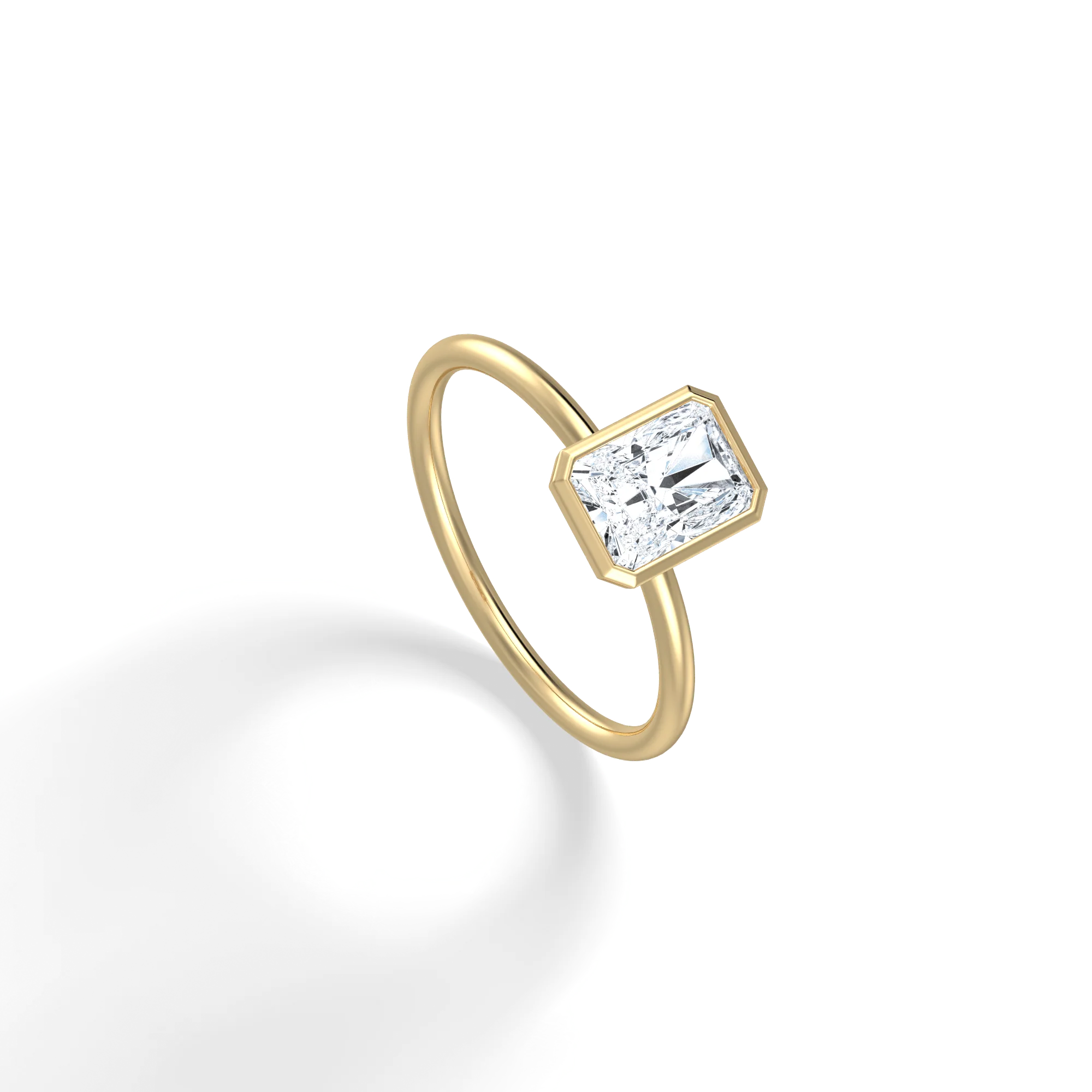 Nyla丨14K Solid Gold 1CT Solitaire Lab-Grown Diamond Bezel Engagement Ring - Image 5