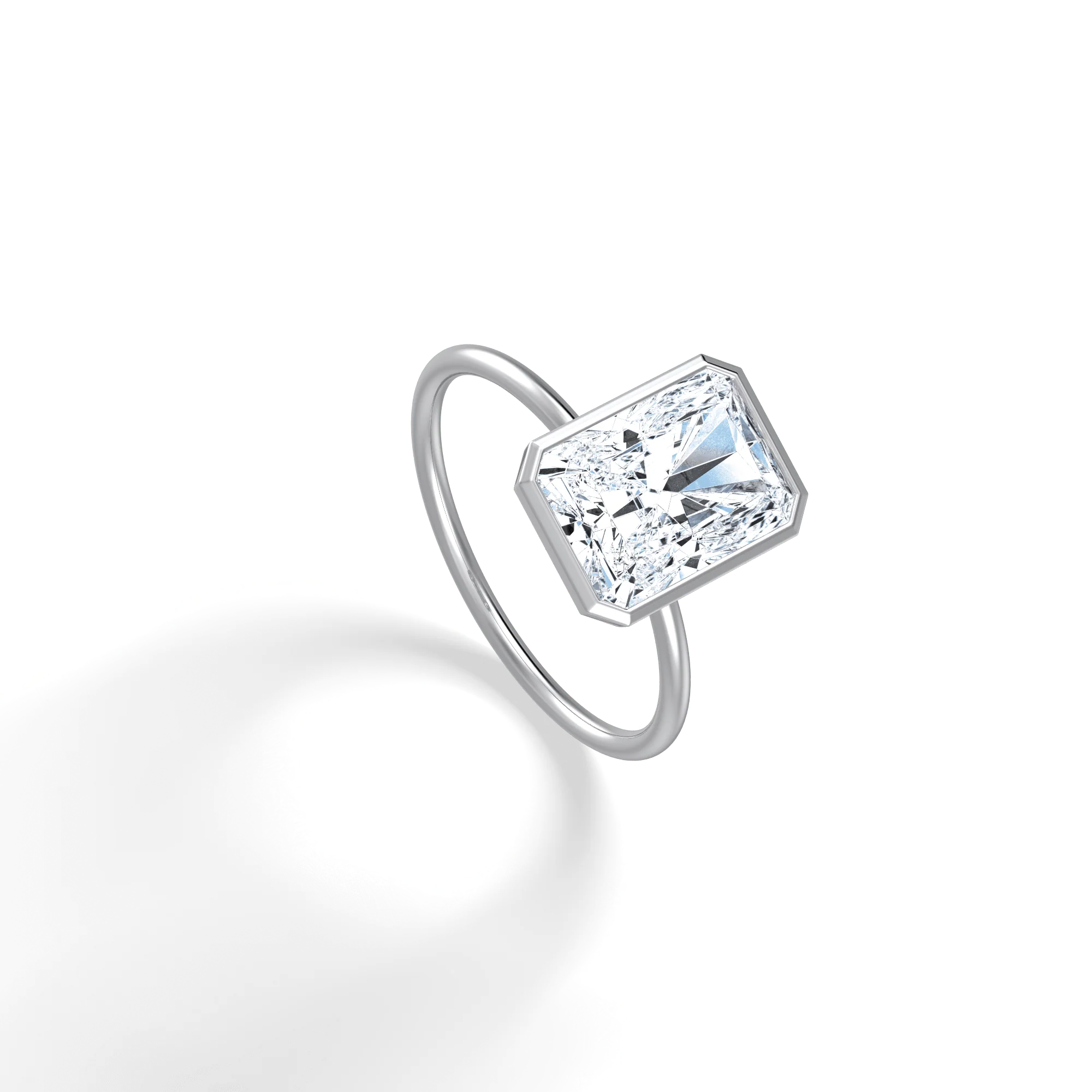 Nyla丨14K Solid Gold 3CT Solitaire Lab-Grown Diamond Bezel Engagement Ring - Image 27