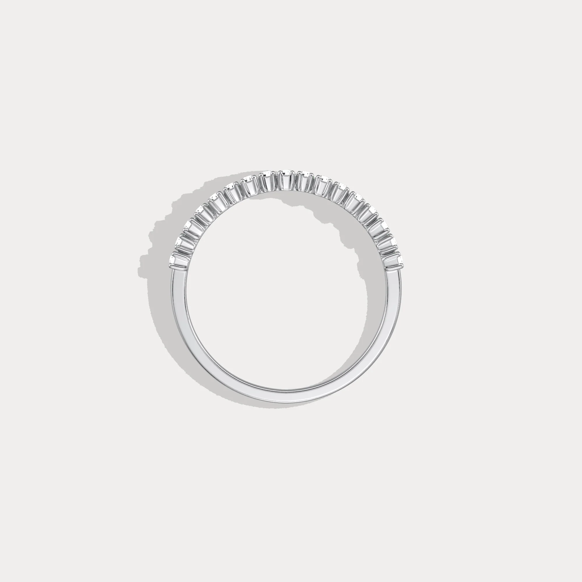 Petite Lab Diamond Cluster Wedding Ring In 14K Solid Gold/Platinum - Image 15
