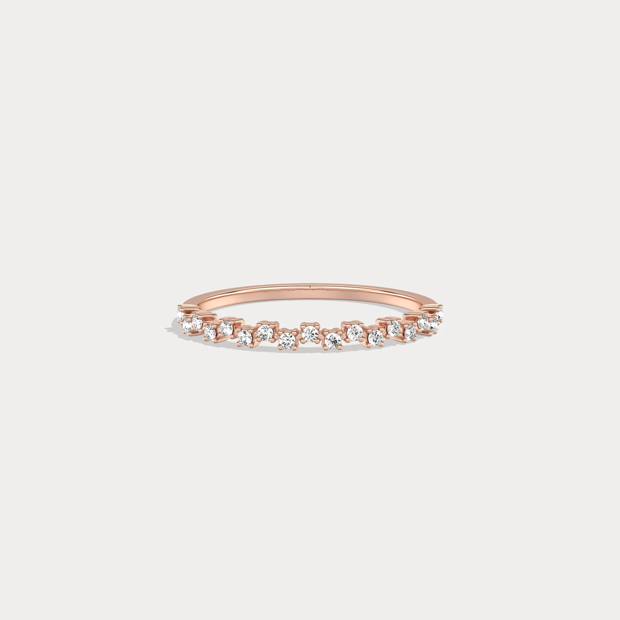 Petite Lab Diamond Cluster Wedding Ring In 14K Solid Gold/Platinum - Image 18