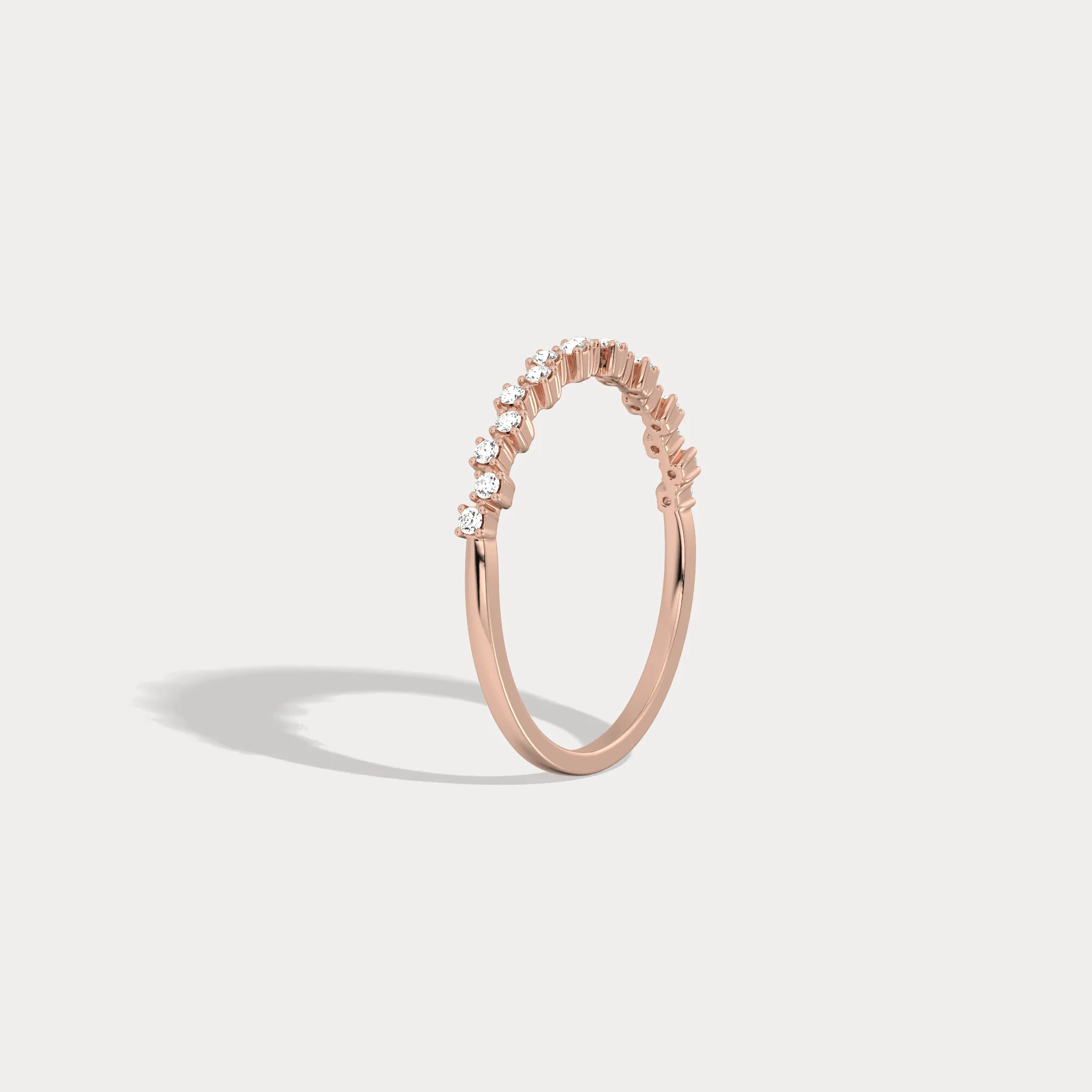 Petite Lab Diamond Cluster Wedding Ring In 14K Solid Gold/Platinum - Image 19