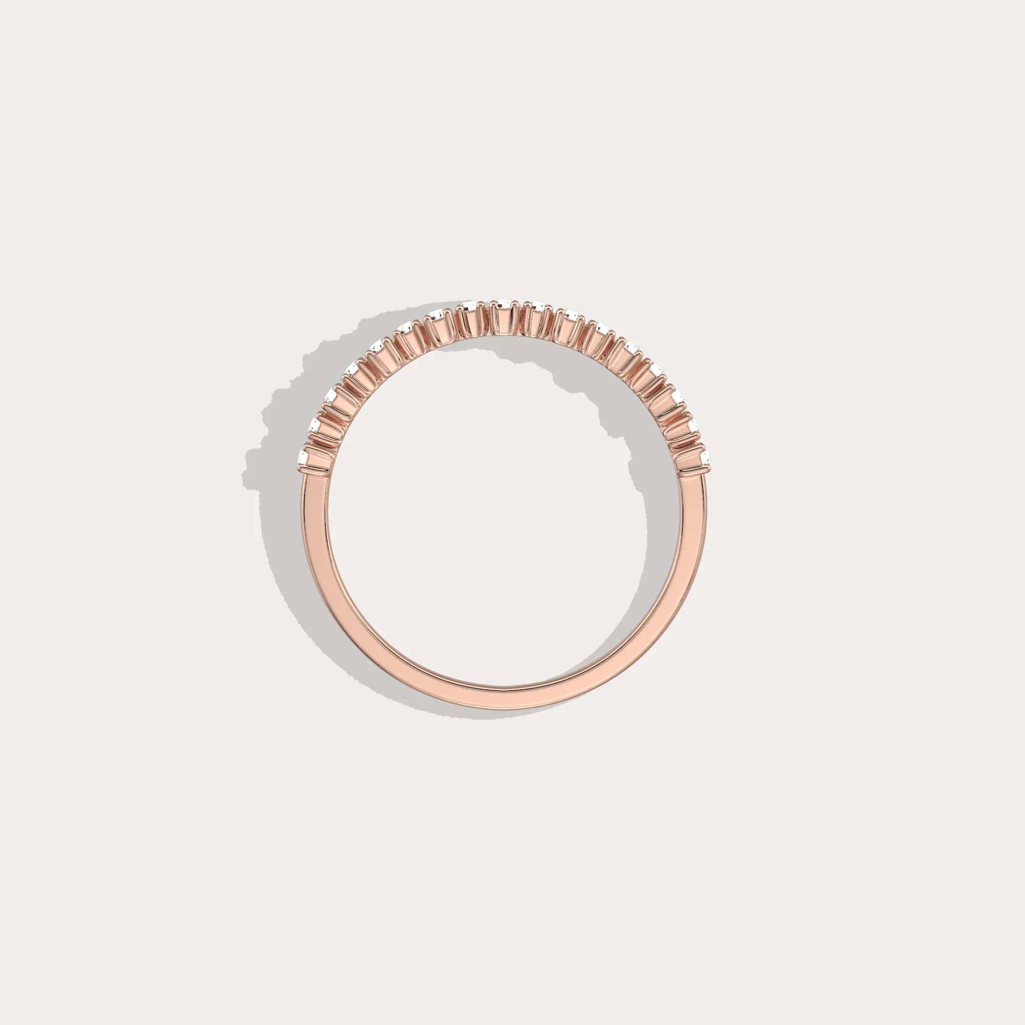 Petite Lab Diamond Cluster Wedding Ring In 14K Solid Gold/Platinum - Image 23