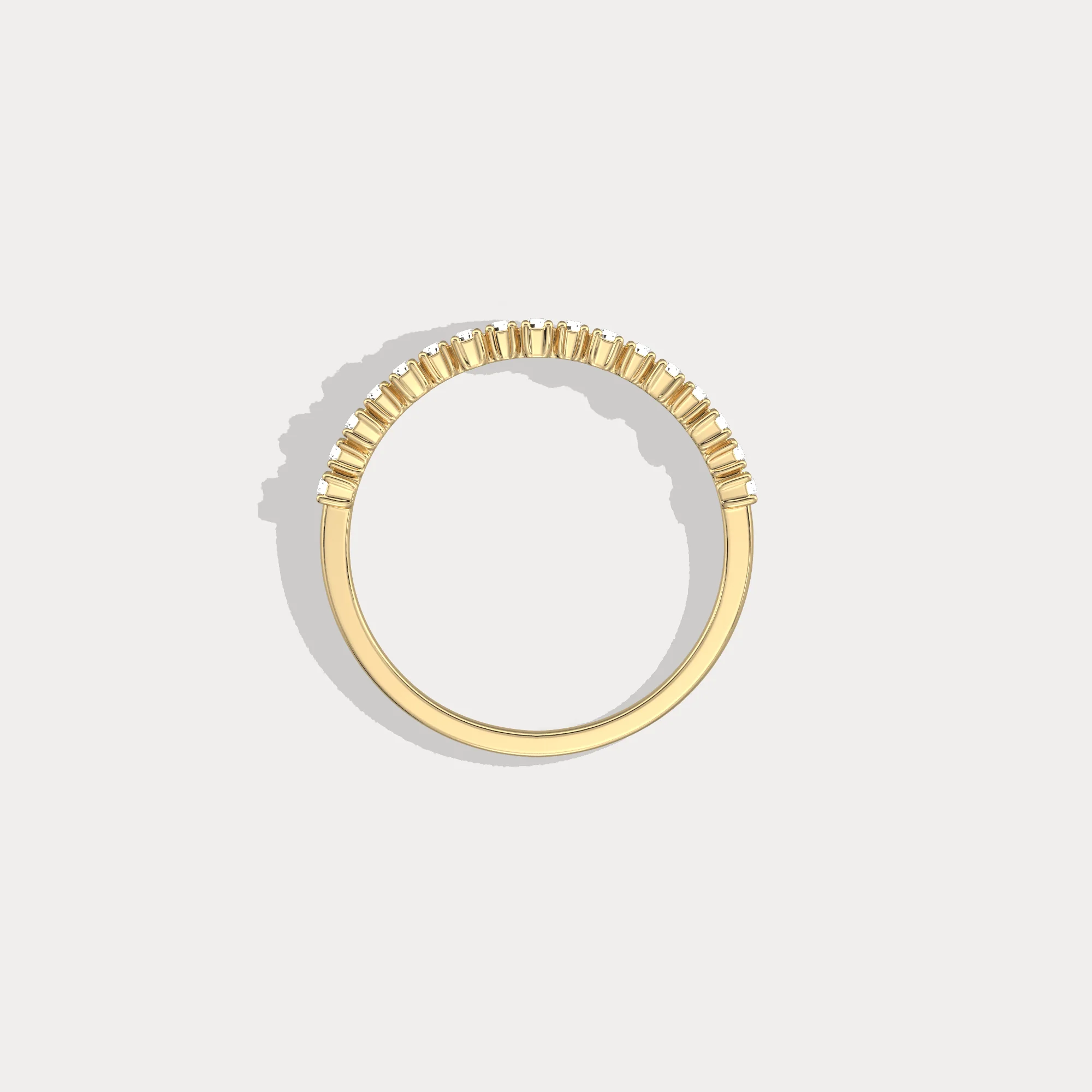 Petite Lab Diamond Cluster Wedding Ring In 14K Solid Gold/Platinum - Image 6
