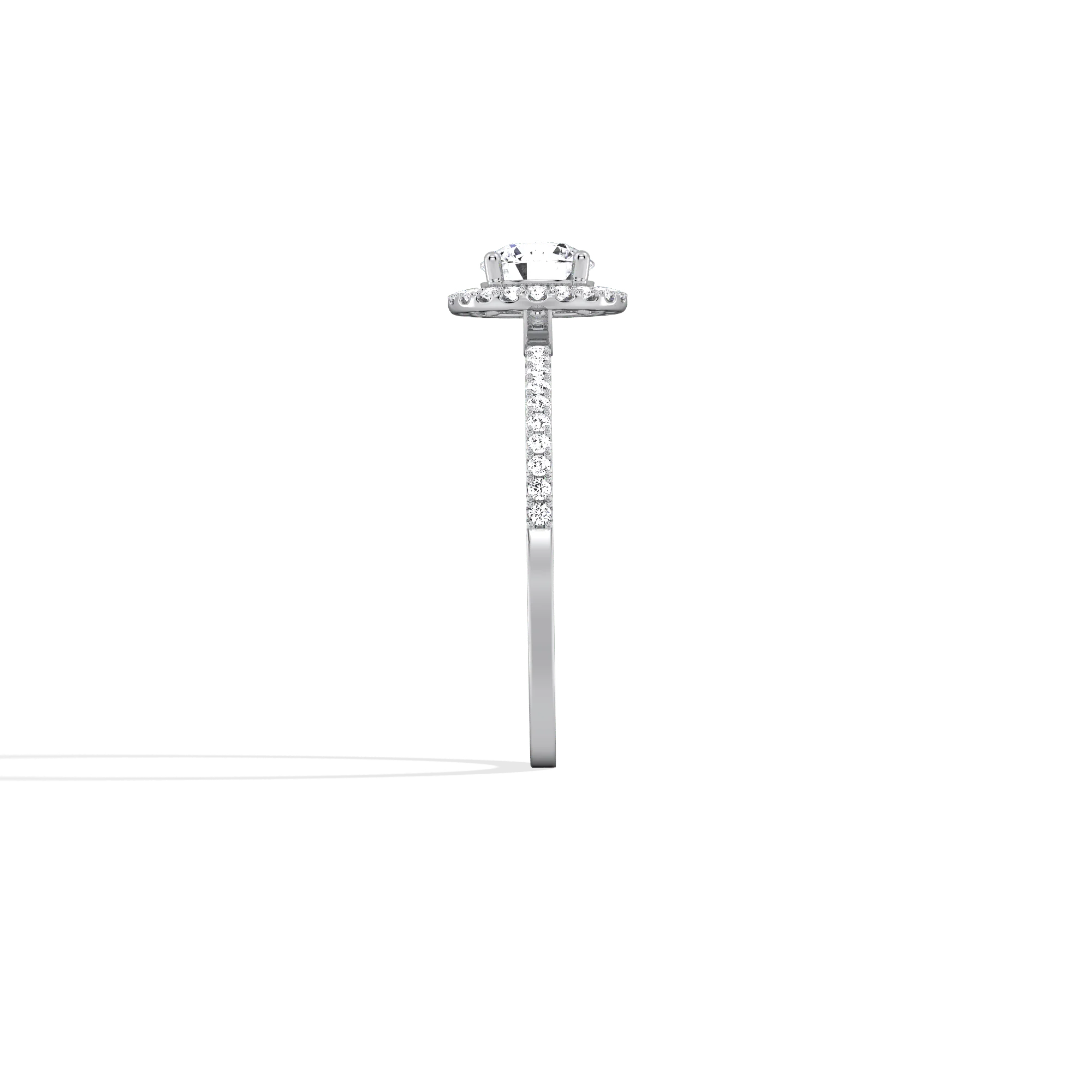 Lab Grown Diamond Halo Promise Ring - Image 15