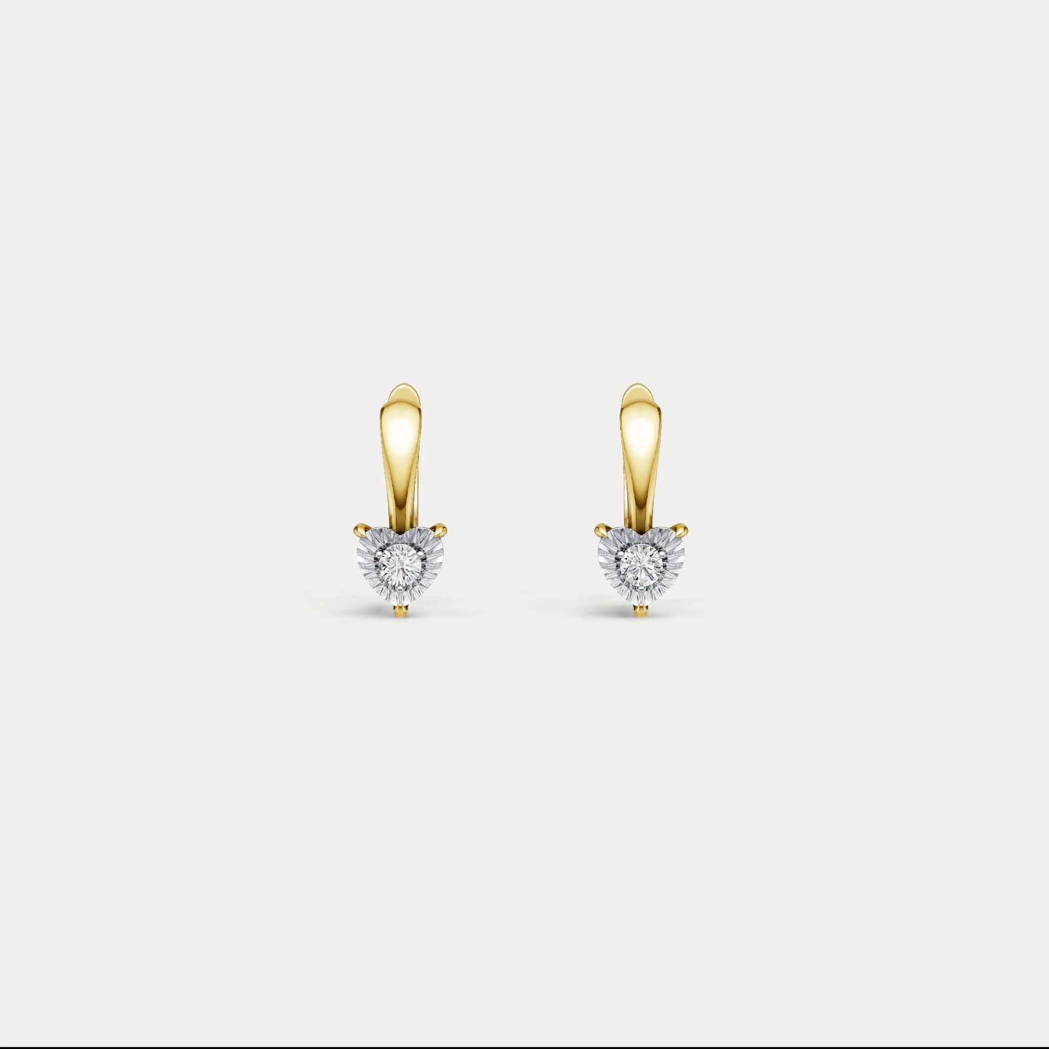Round Lab-Grown Diamond Solitaire Earrings in Sterling Silver - Image 4