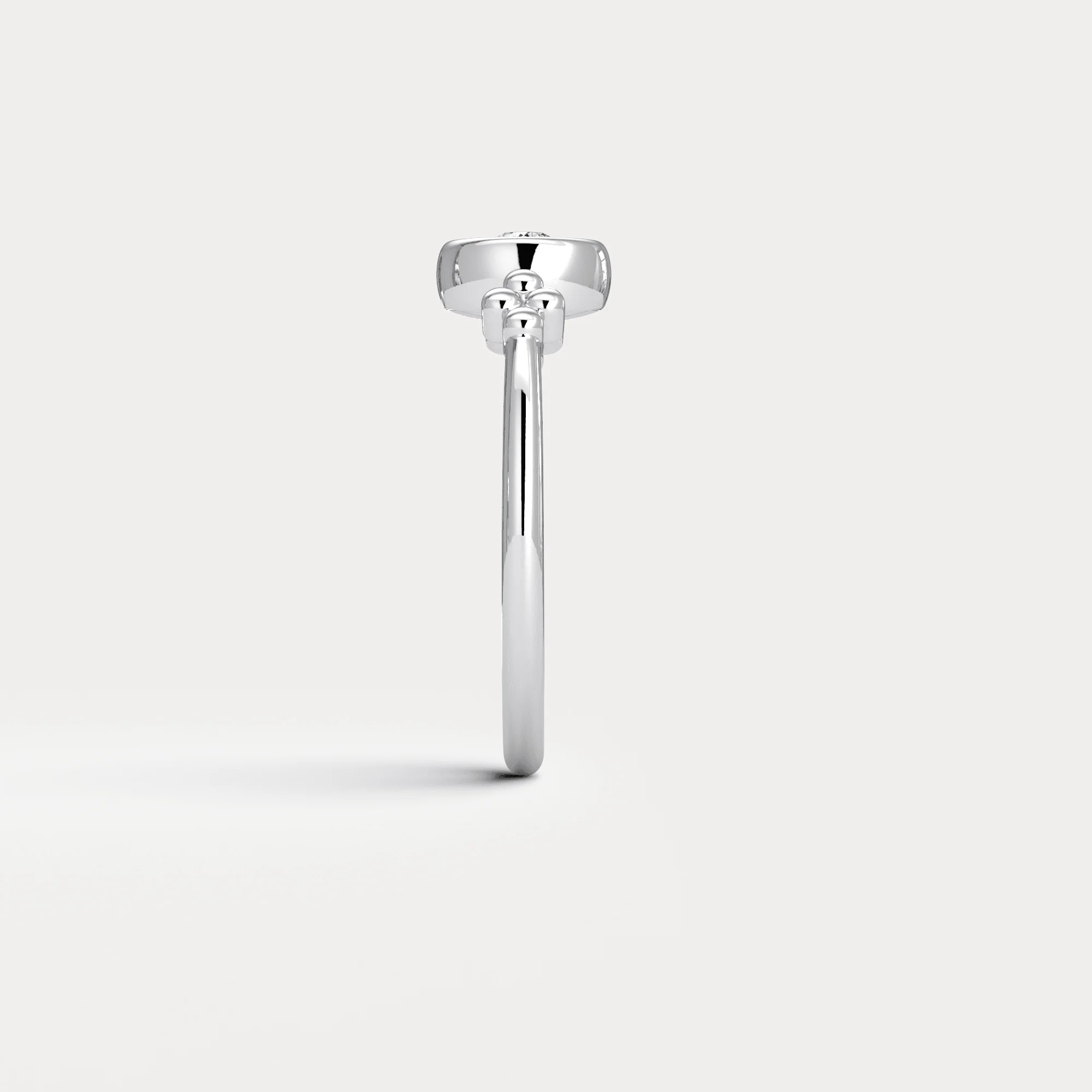 Sterling Silver Bezel Set Lab-Grown Diamond Ring - Image 17