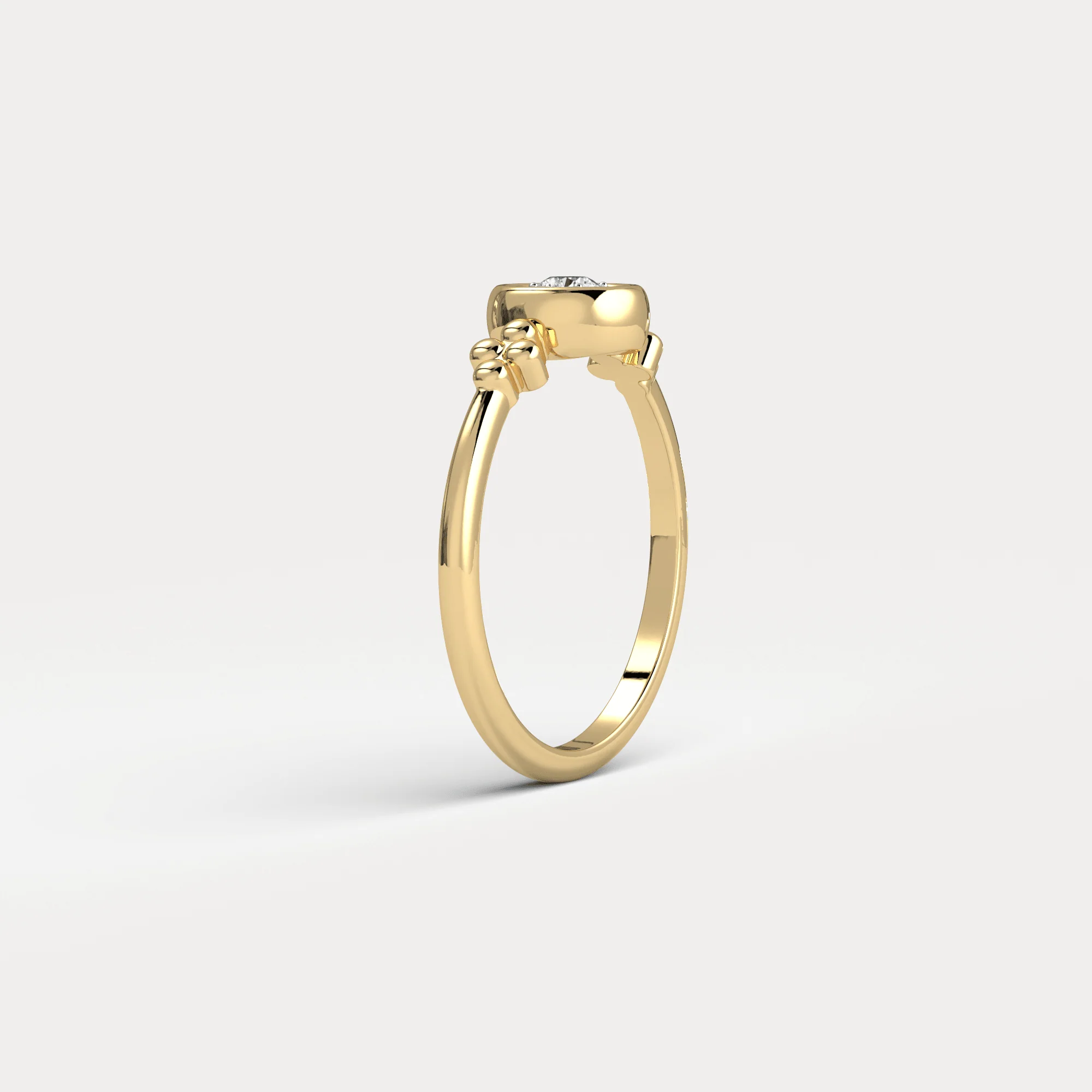 Sterling Silver Bezel Set Lab-Grown Diamond Ring - Image 4