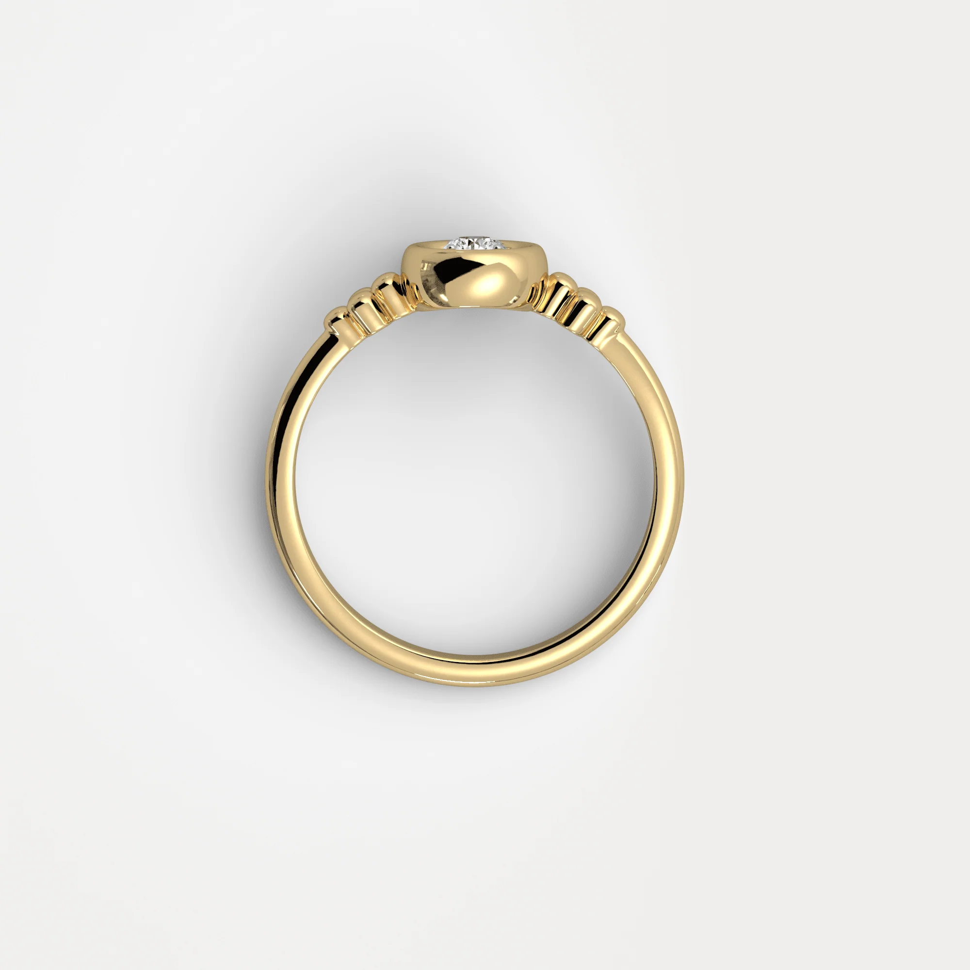Sterling Silver Bezel Set Lab-Grown Diamond Ring - Image 7